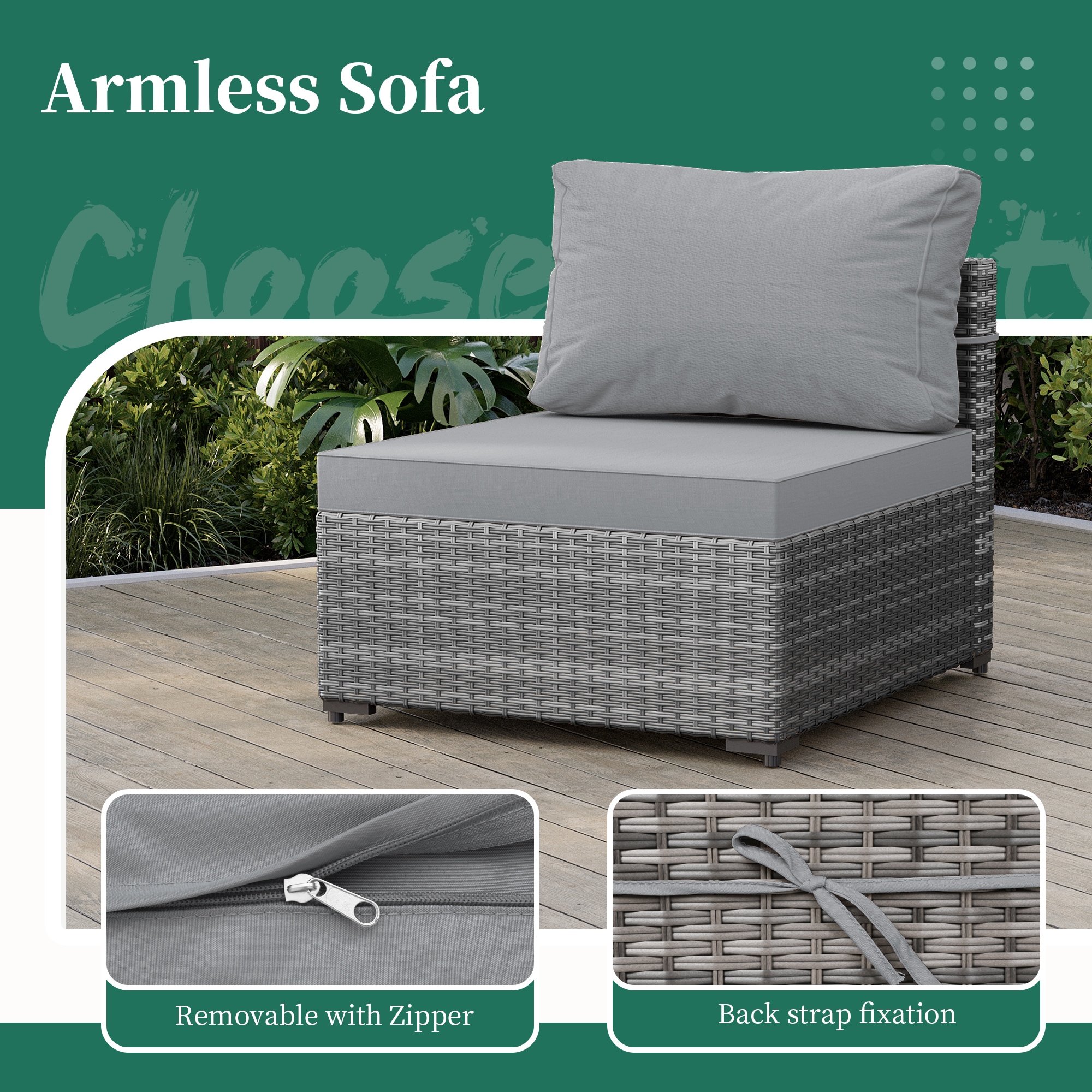 UPHA TBBE-ABC-LGRAY Patio-Conversation-Sets - View #4