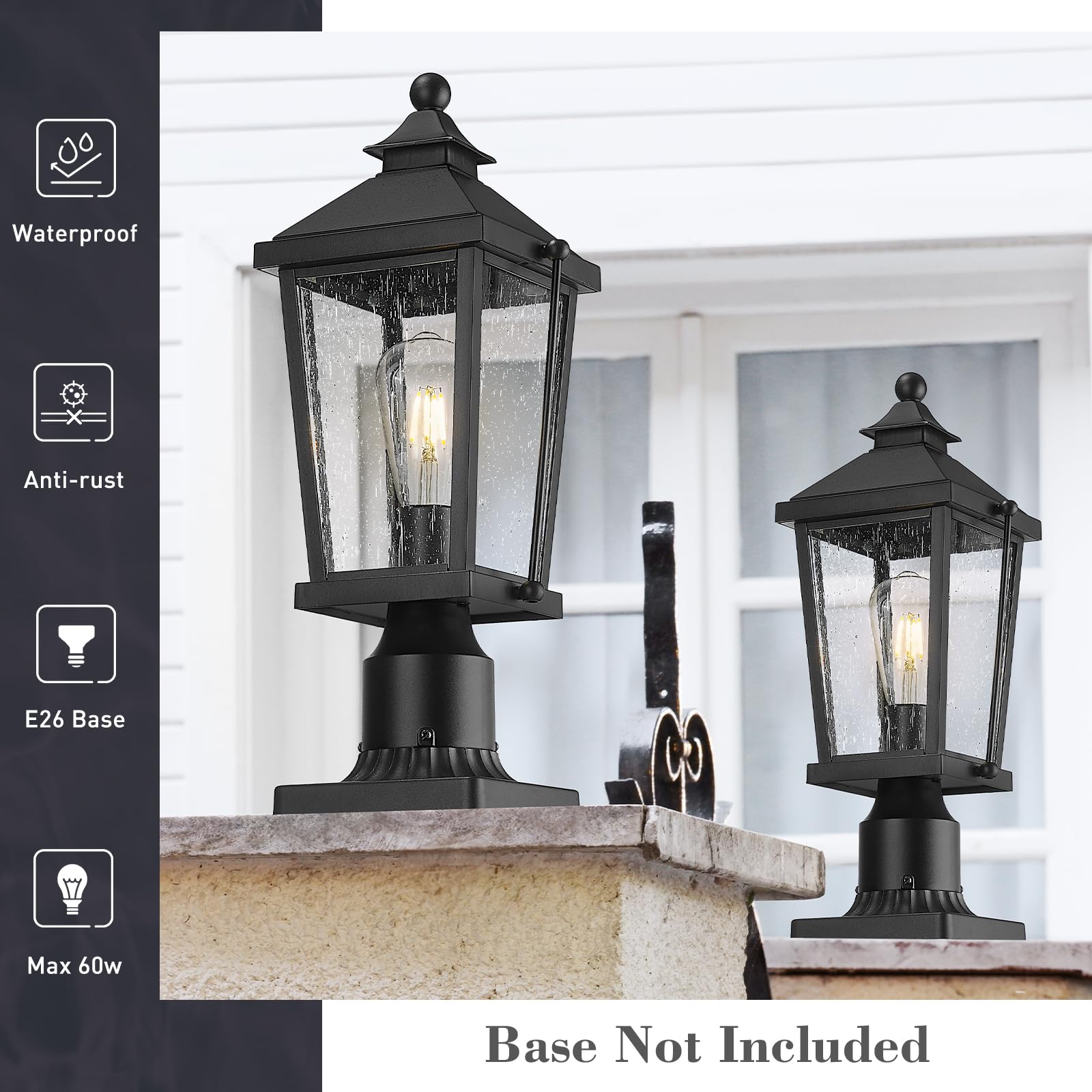 LTMATE LSZW105P BK Complete-Post-Lights - View #4