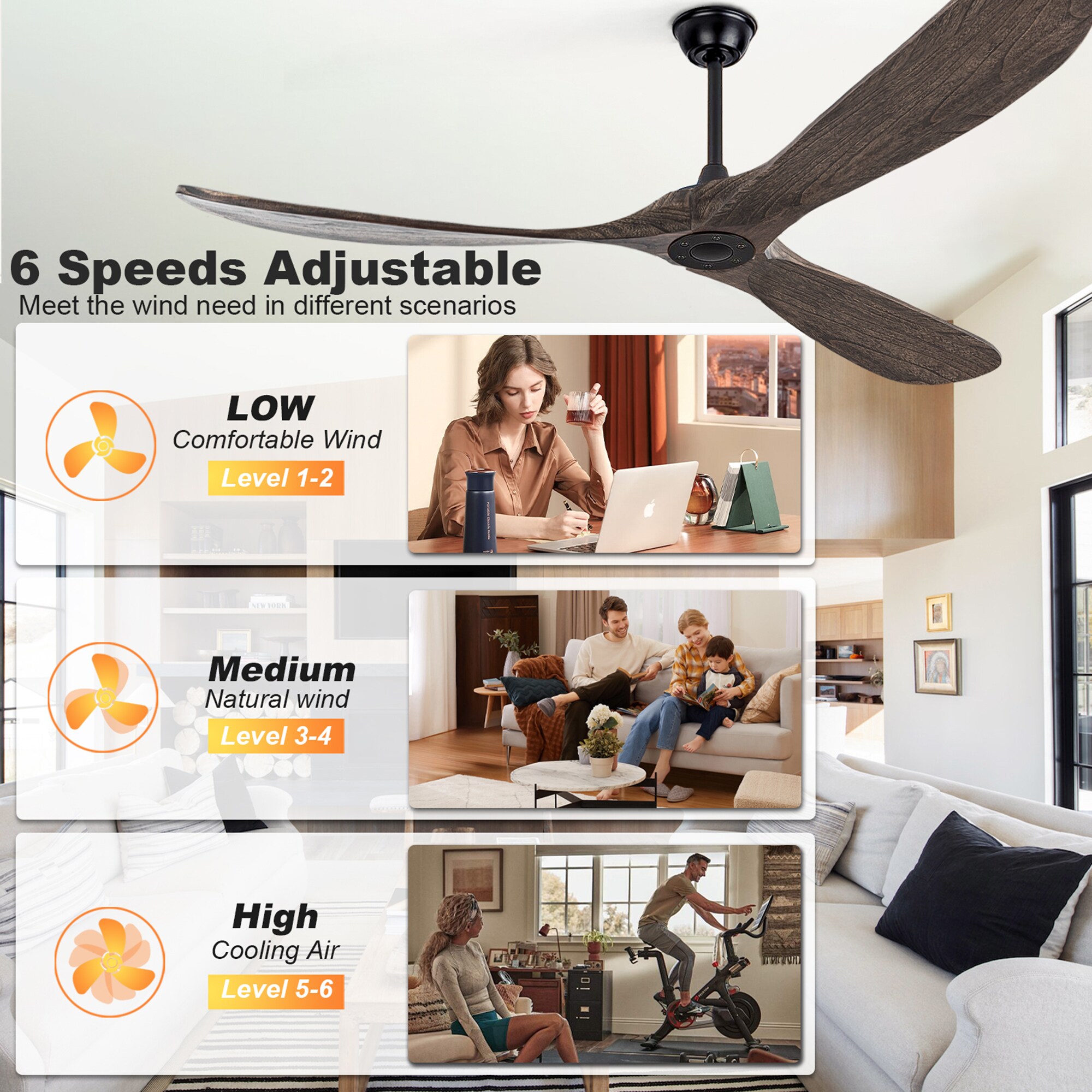 SINOFURN SYD130022GY Ceiling-Fans - View #5