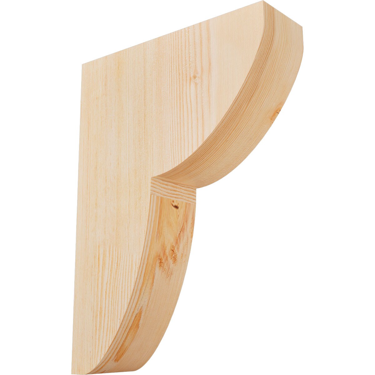 Ekena Millwork COR04X12X16CRE00SDF 3-1/2-in x 12-in x 16-in Crestline Unfinished Douglas fir Wood Paintable/Stainable Corbel