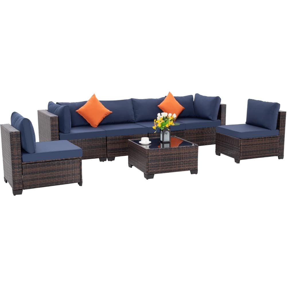Coolbibila YFT-SECTIONAL-BROWN Patio-Sofas-Daybeds - View #2