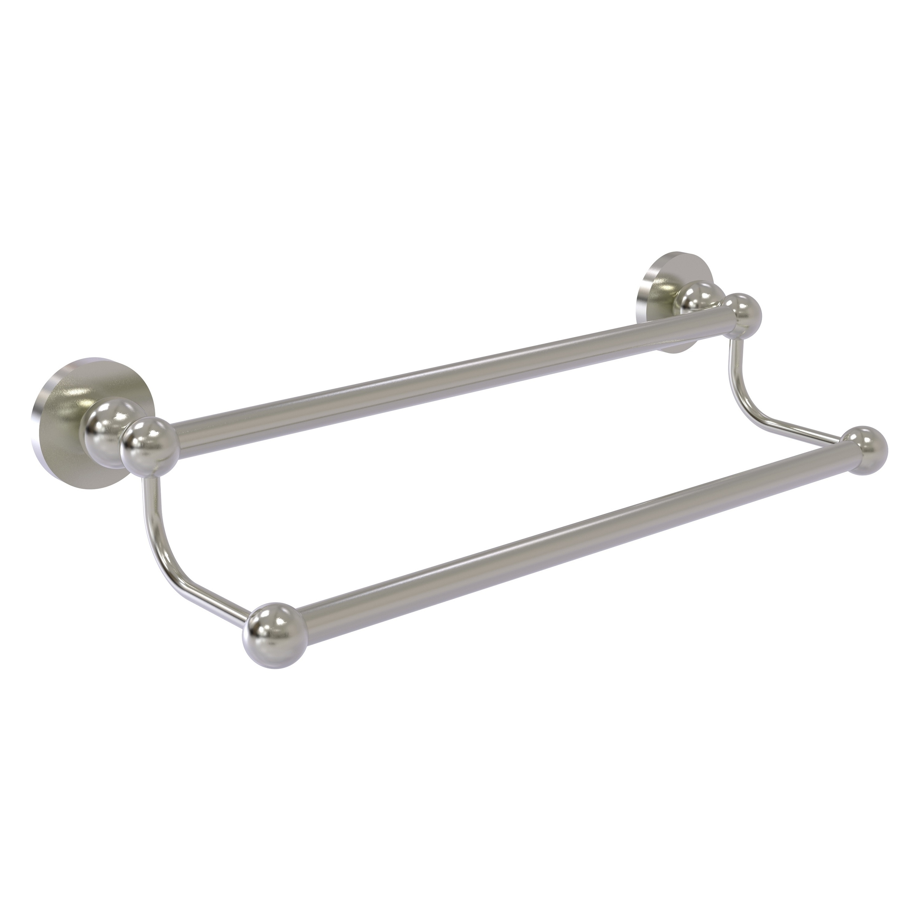 Allied Brass BL-72/36-SN Bolero 36-in double Satin Nickel Wall mount Double Towel Bar