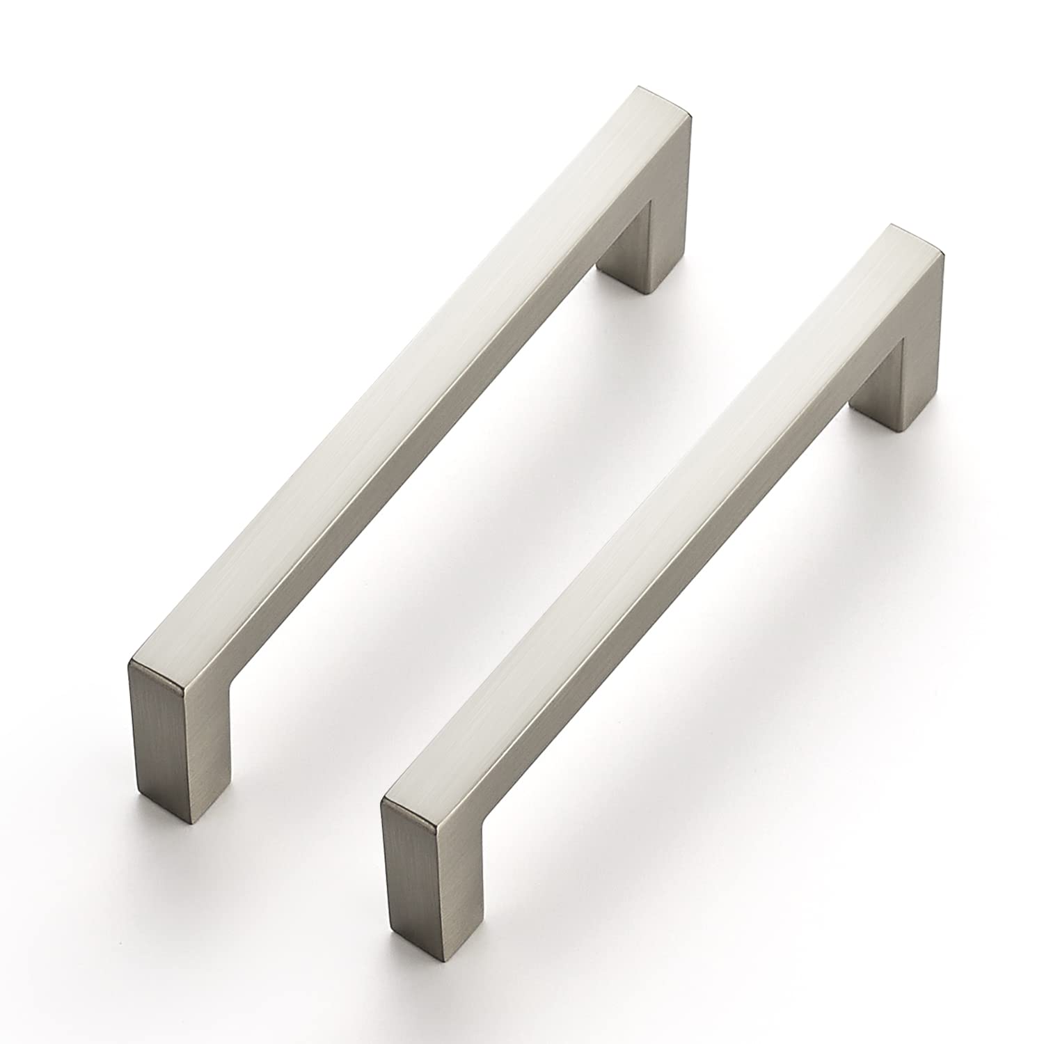 YGCTFX Brushed Nickel 3.75 Inch Hole Center 30 Pack Solid Cabinet Handles