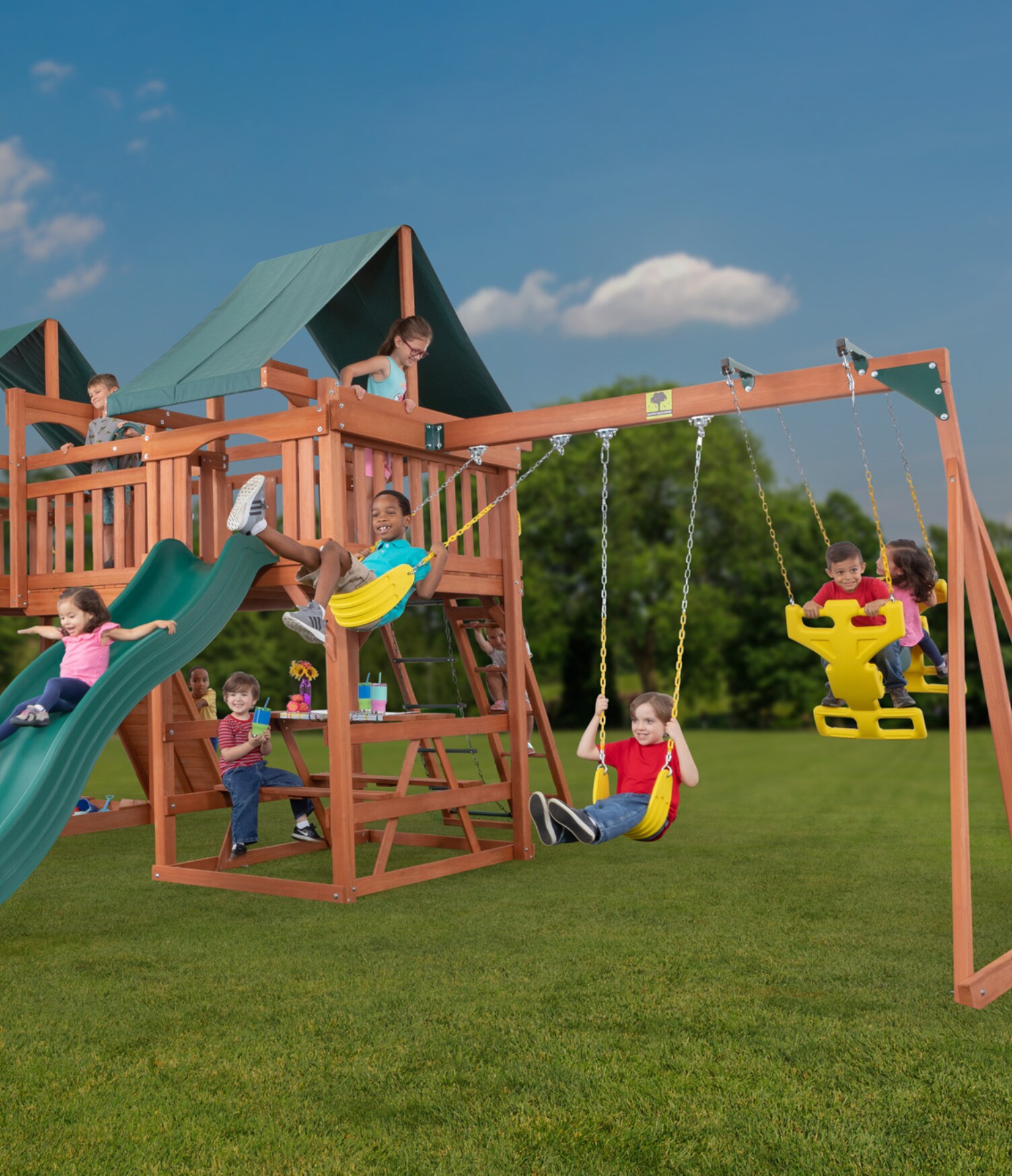 Creative Cedar Designs BP 018-GY Playset-Swings - View #7