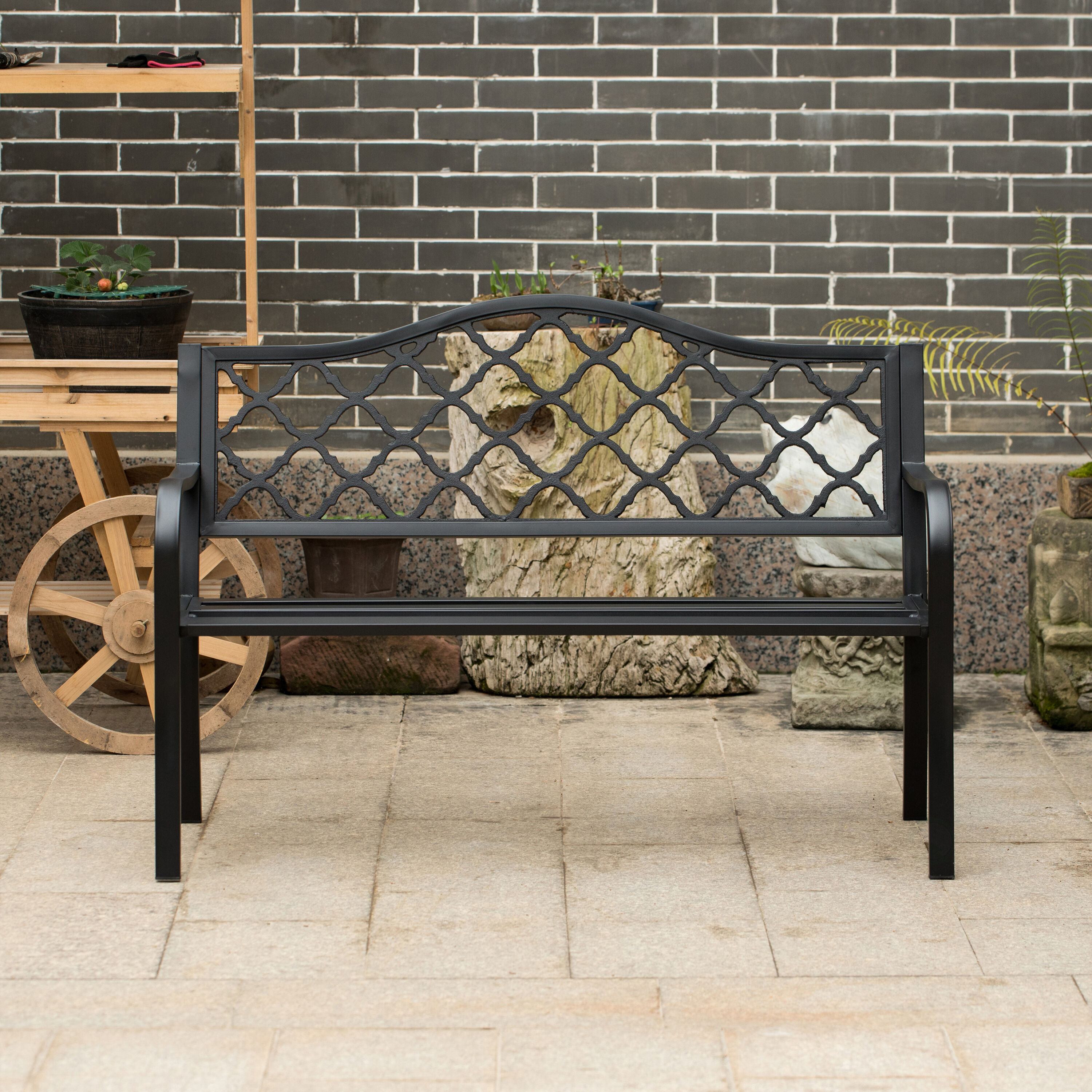 Gardenised QI004259 Commercial-Benches - View #4