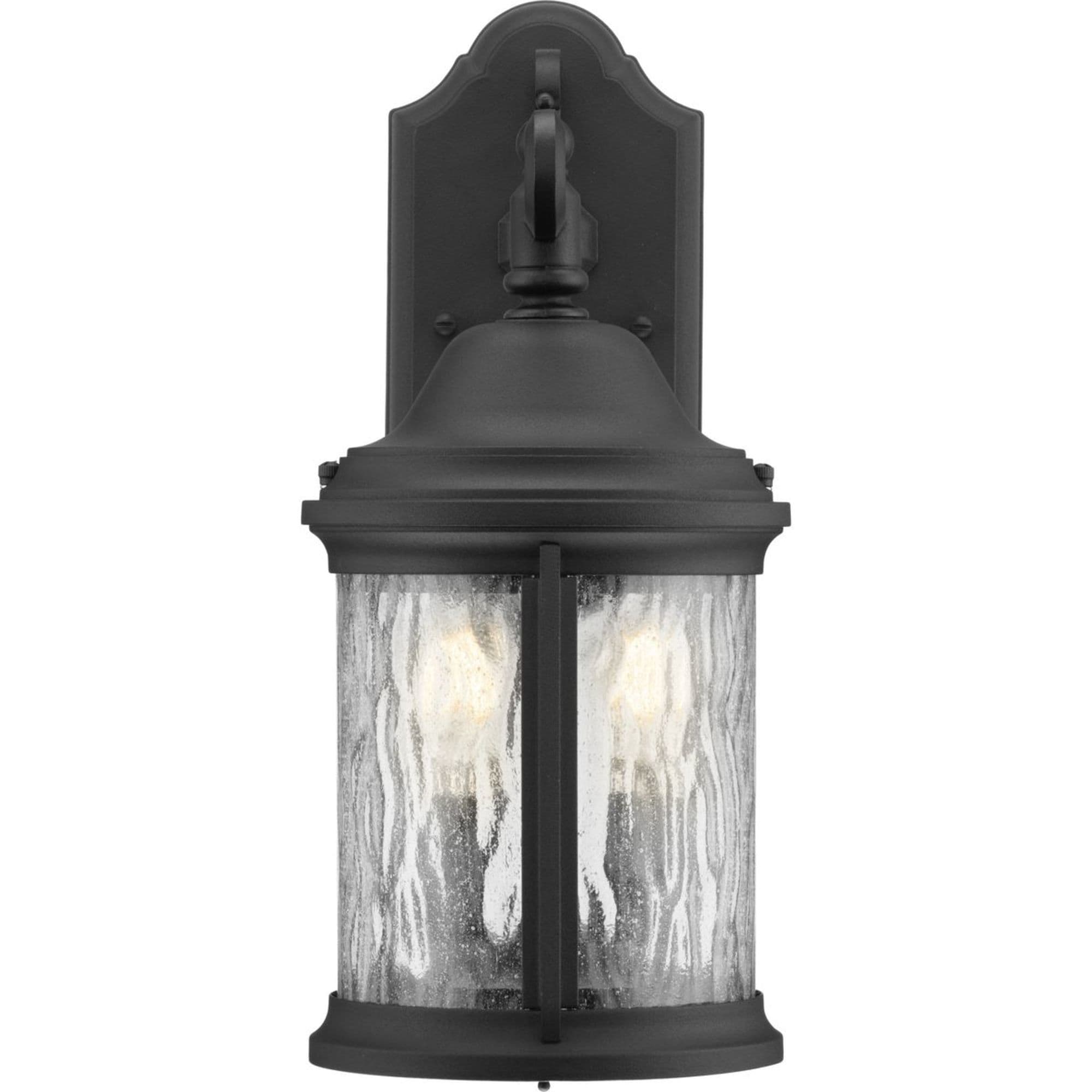 Ashmore Textured Black 2-Light Outdoor Wall Lantern