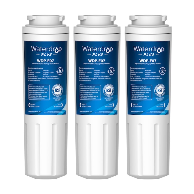 Waterdrop Push-In Refrigerator Water Filter XWF Refrigerator 3-Pack in the  Refrigerator Water Filters department at