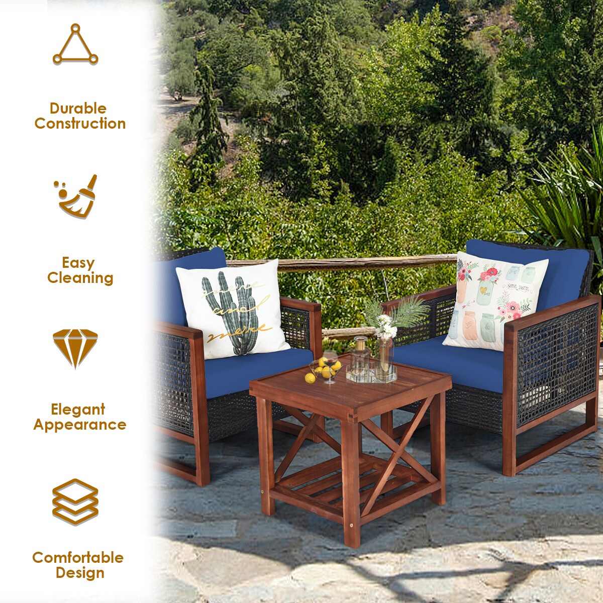 Forclover HYFE-69299LB Patio-Conversation-Sets - View #11