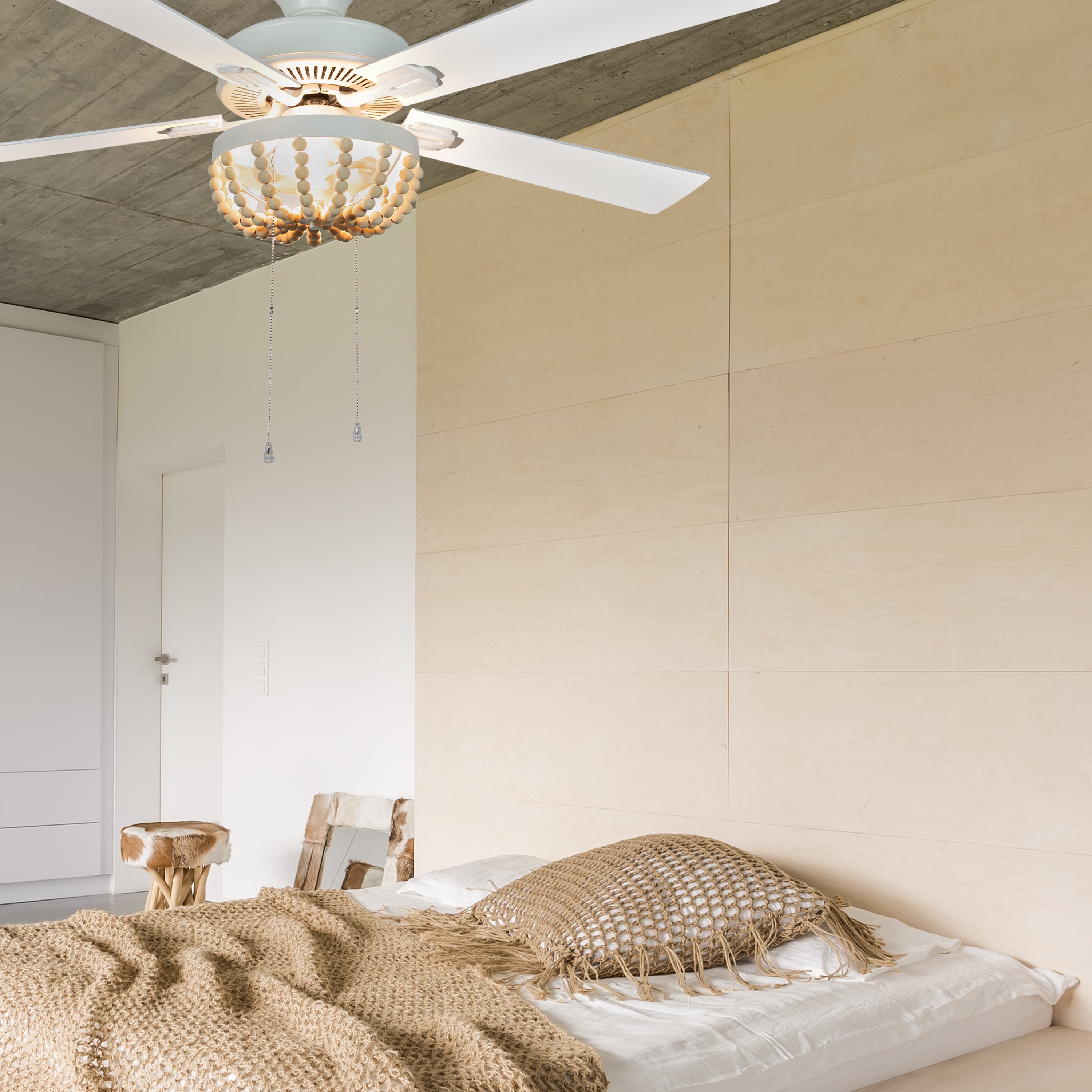 boho ceiling fan with light