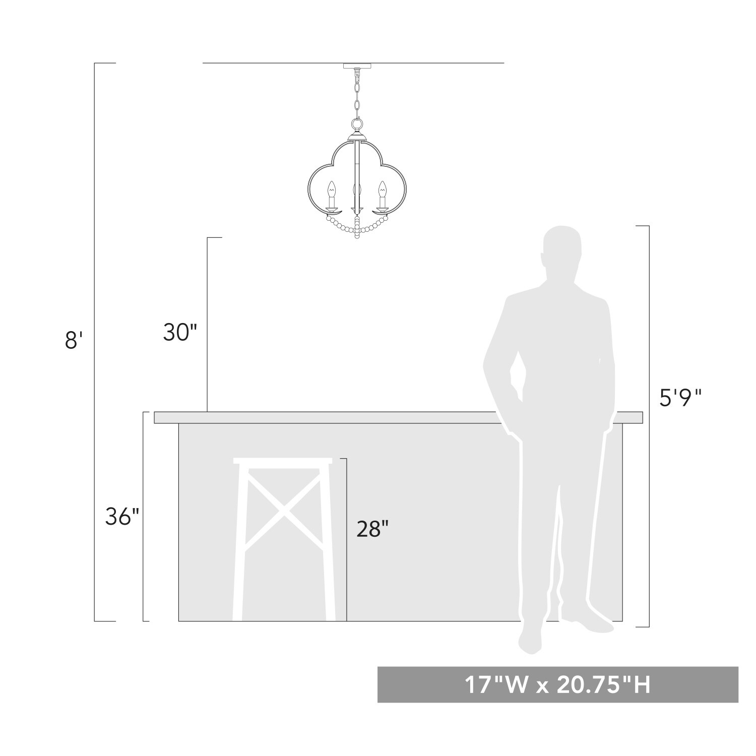Golden Lighting 8320-4P BLK-EWB Pendant-Lights - View #5