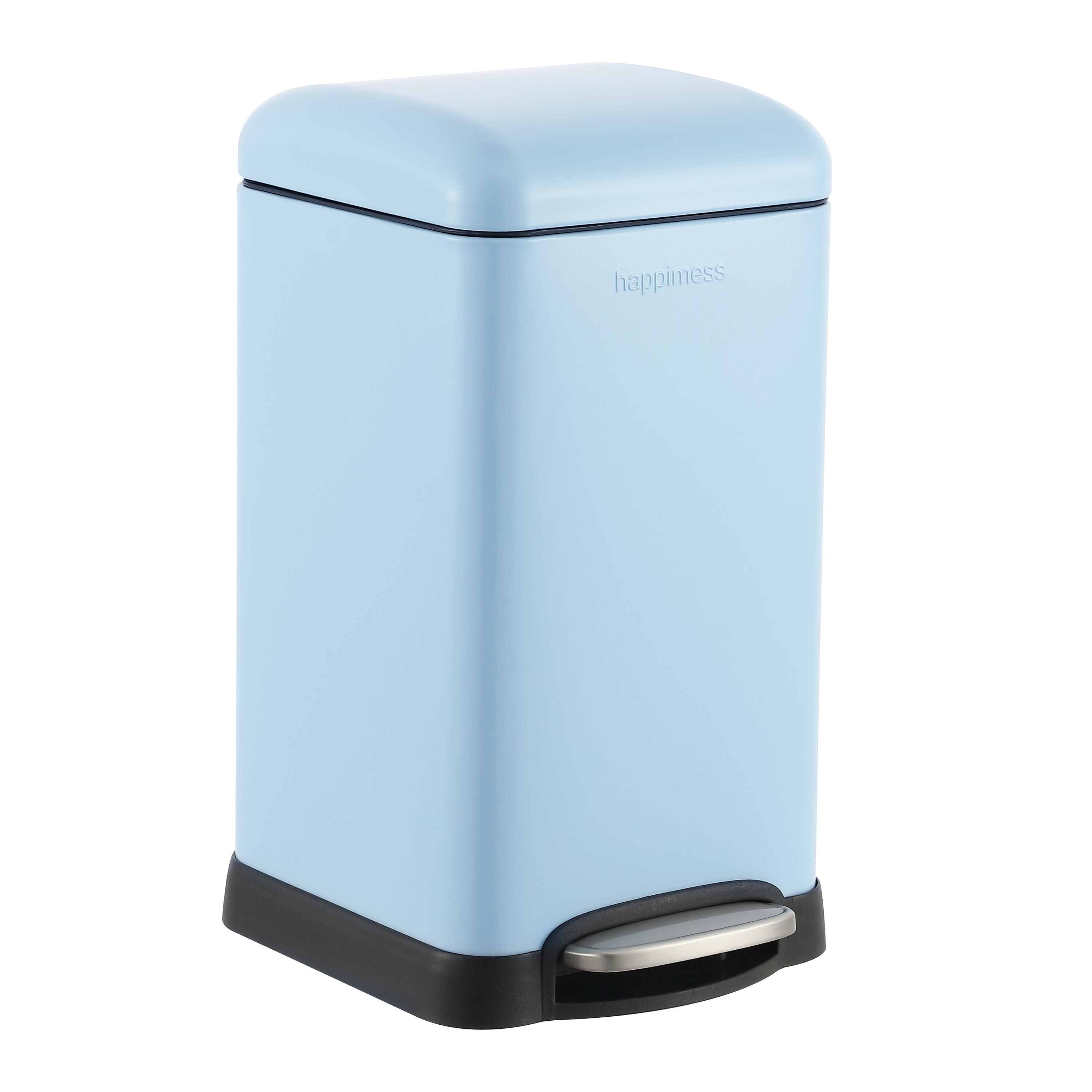 happimess HPM1012H 3.2 Gallon Tide Pool Blue Metal Indoor Kitchen Step Trash Can