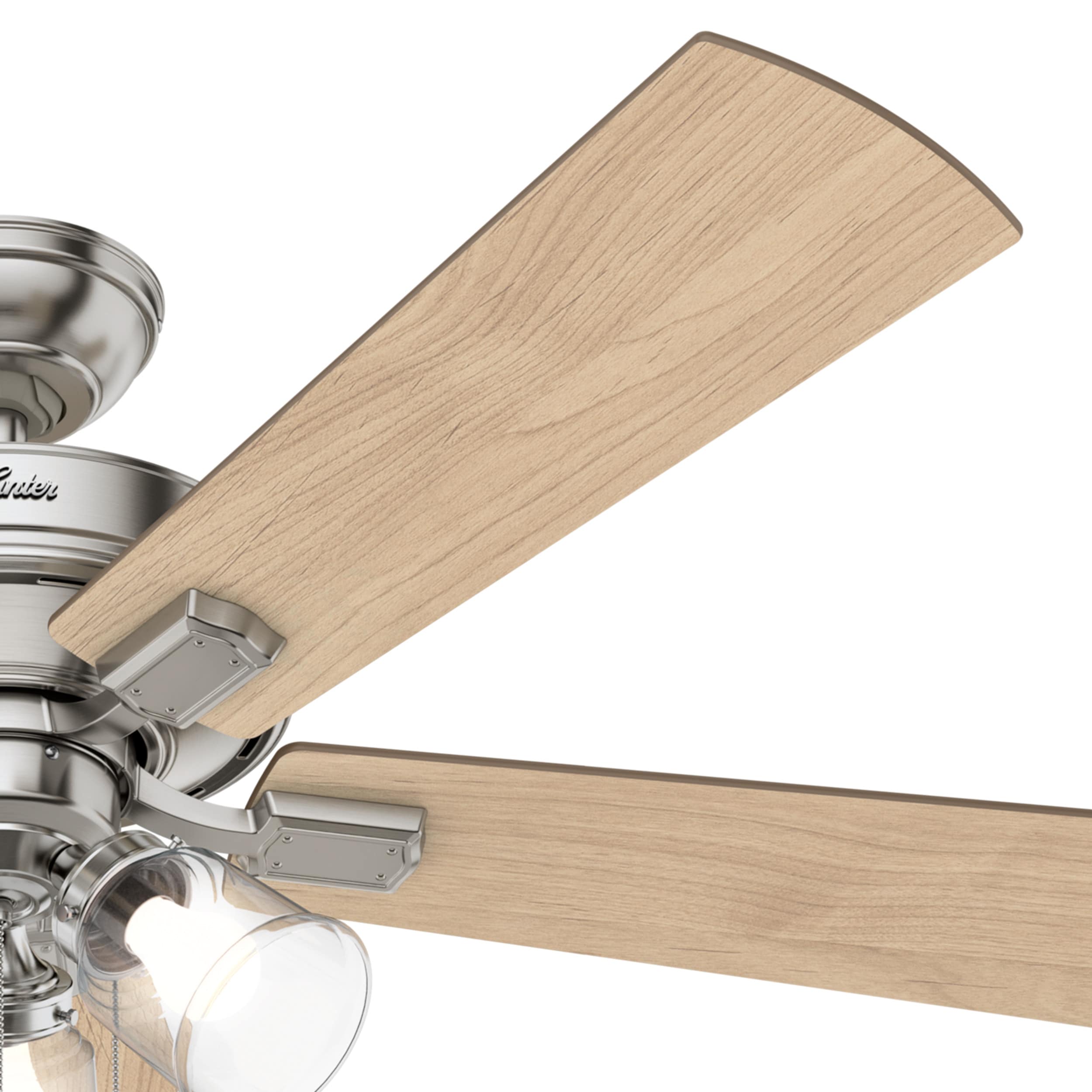 52'' Brushed Nickel Ceiling Fan with LED Lights