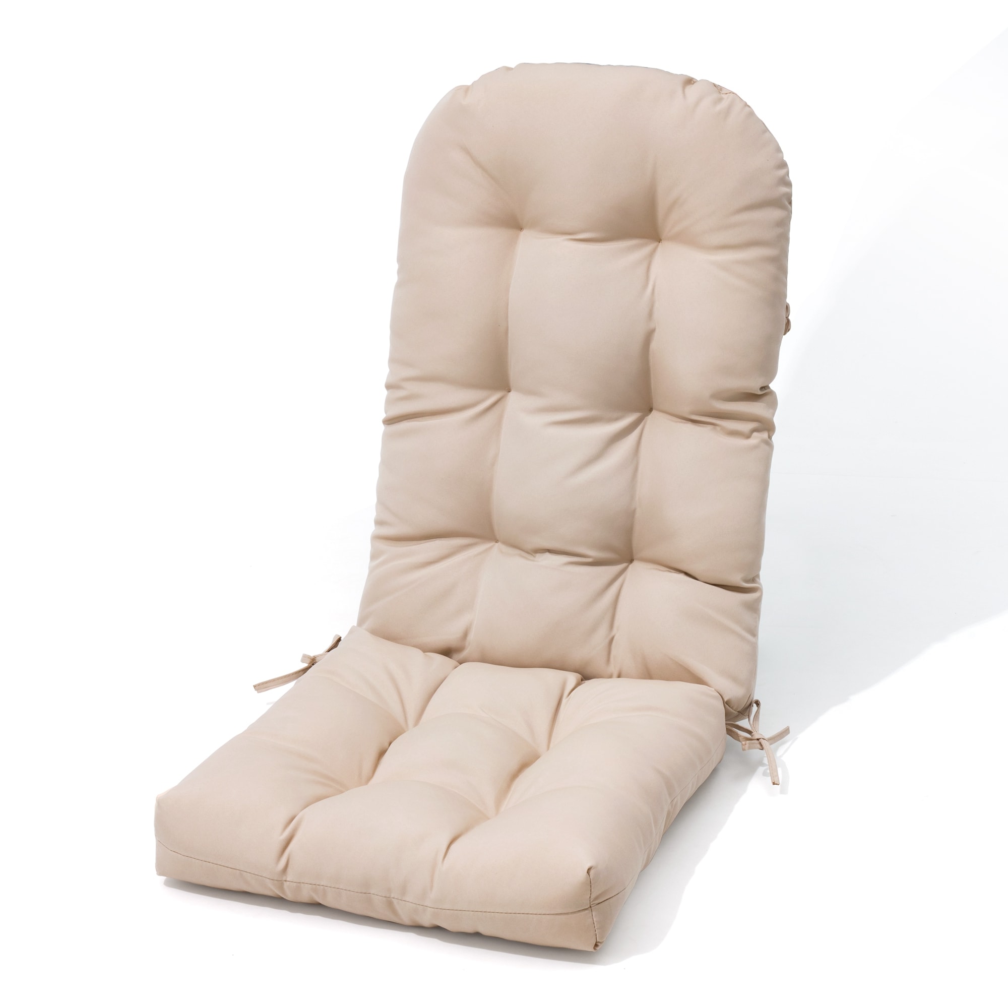 CloudFly CL-CU002BEI-1 Patio Adirondack High Back Chair Cushion 19.7-in x 19.7-in beige High back patio chair cushion