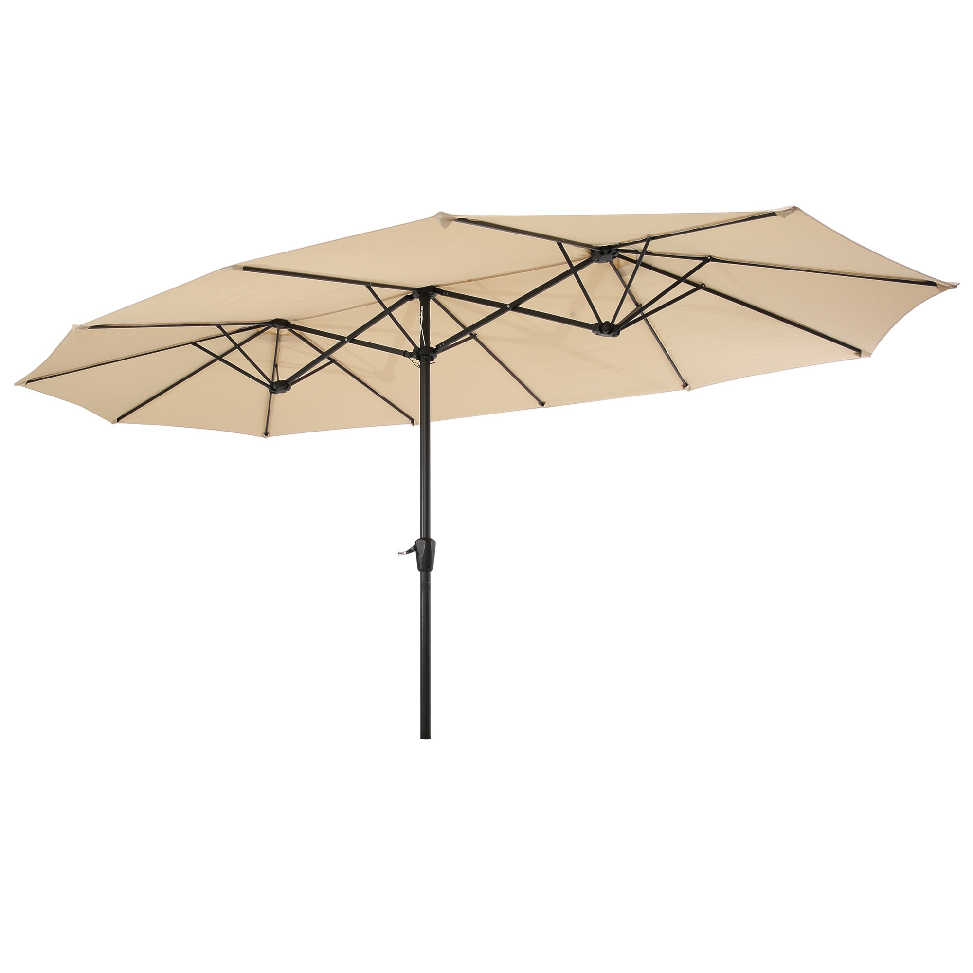 Bayfeve BFBU-17530 15-ft Steel Market Patio Umbrella with Lights