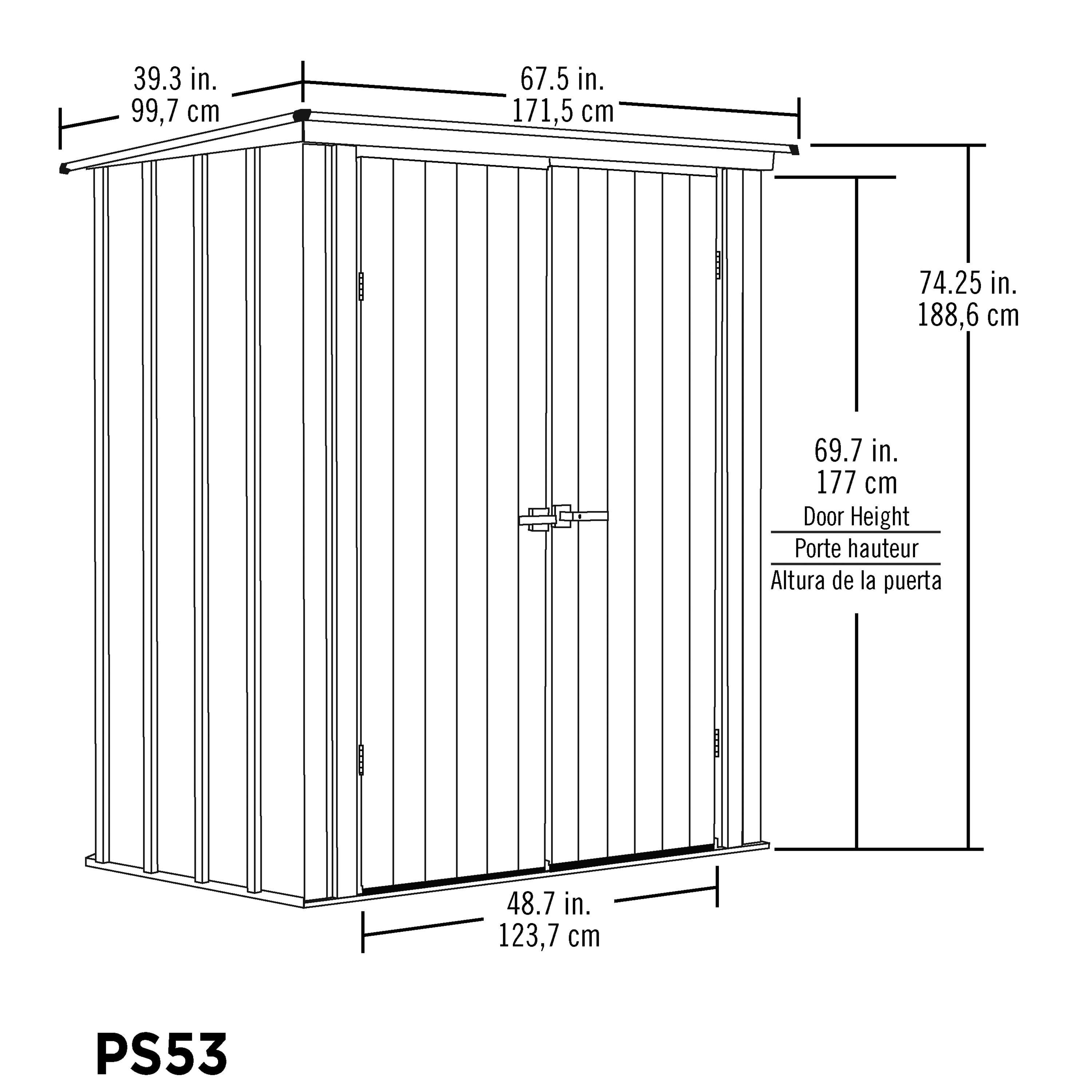 Arrow PS53 Metal-Storage-Buildings-Sheds - View #2