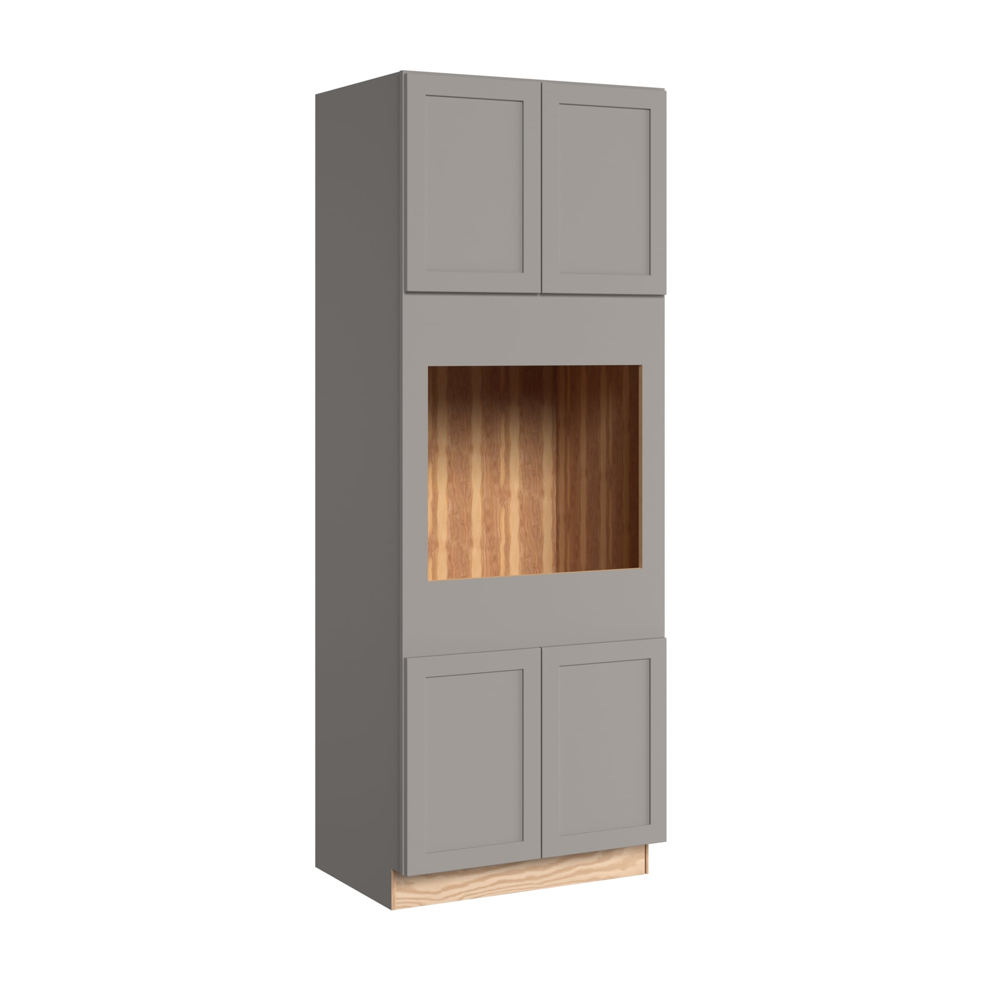 KraftMaid Momentum OC332490SG81 Deveron 33-in W x 90-in H x 24-in D Pebble Grey Single oven Pantry Fully assembled Plywood Cabinet (Recessed Panel Shaker)
