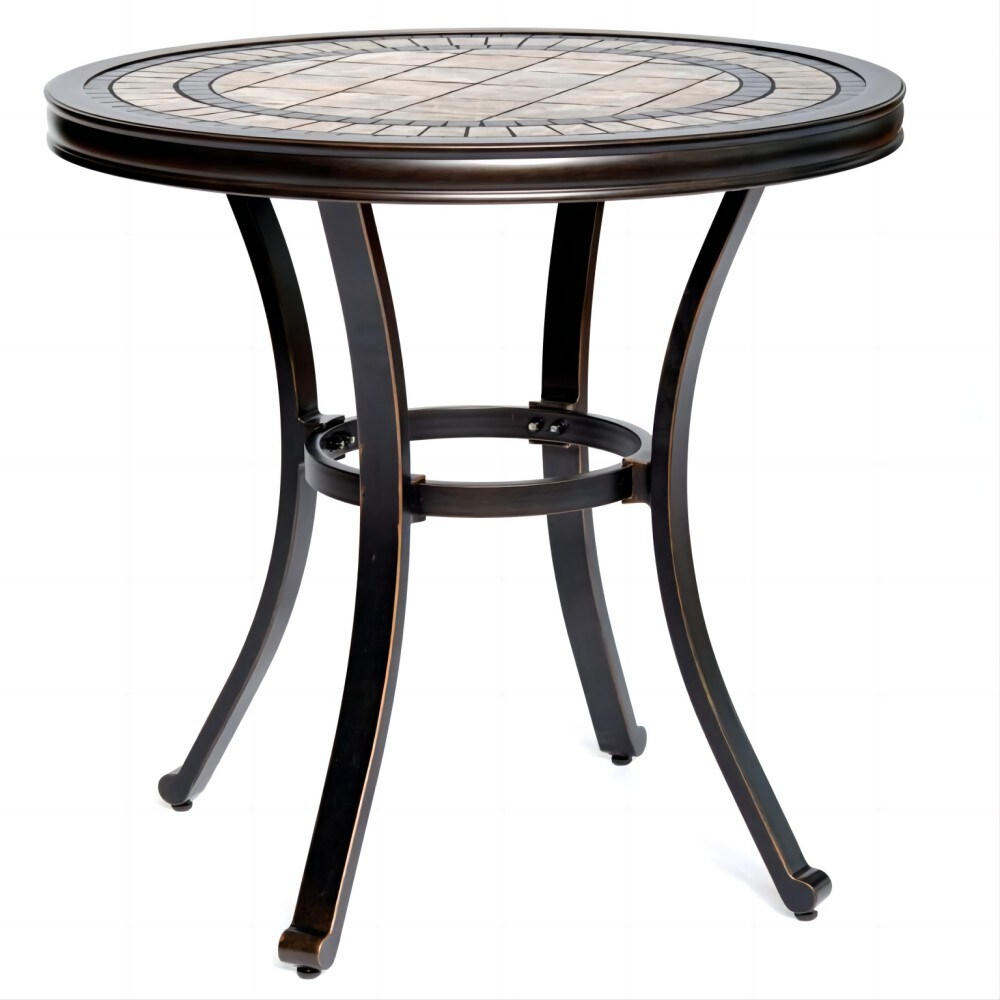 Clihome CL-200001 Round Outdoor Bistro Table 28-in W x 28-in L