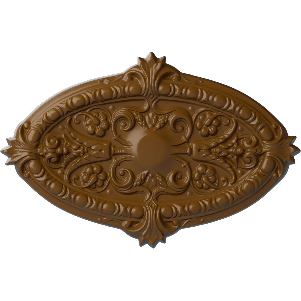 Ekena Millwork CM26MRSTF Marcella 17.25-in W x 26.75-in L Painted Smokey Topaz Polyurethane Whole Ceiling Medallion