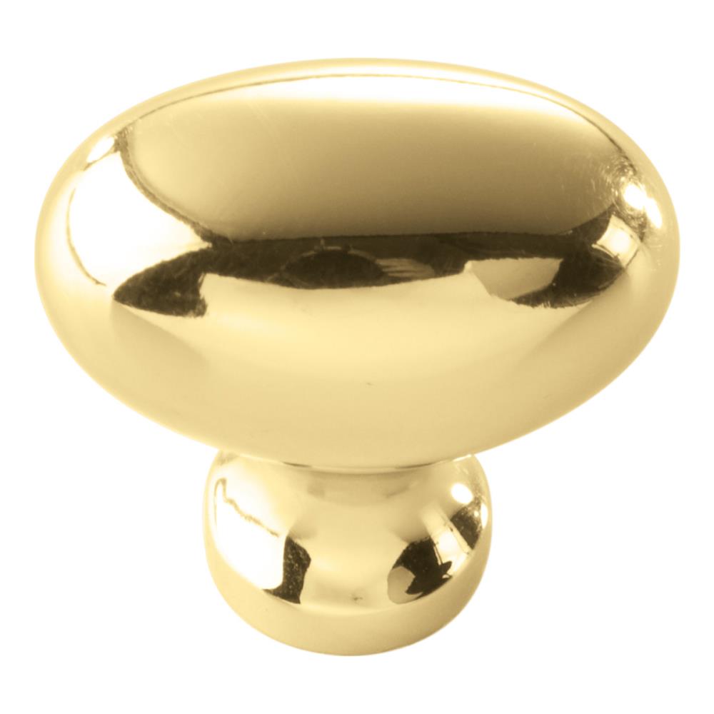 Hickory Hardware Williamsburg Polished Brass Oval Traditional Cabinet Knob In The Cabinet Knobs 5230