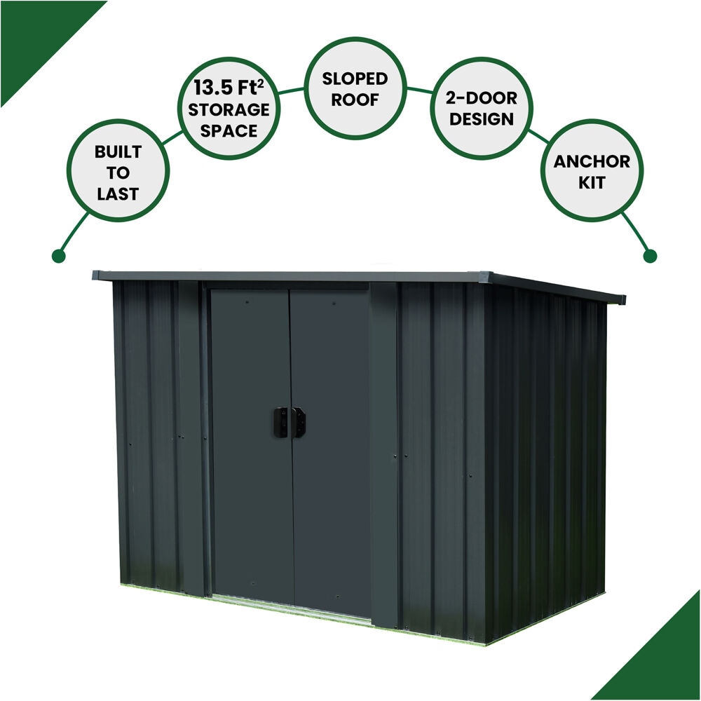 Hanover HANCOMSHD-GRY Metal-Storage-Buildings-Sheds - View #4