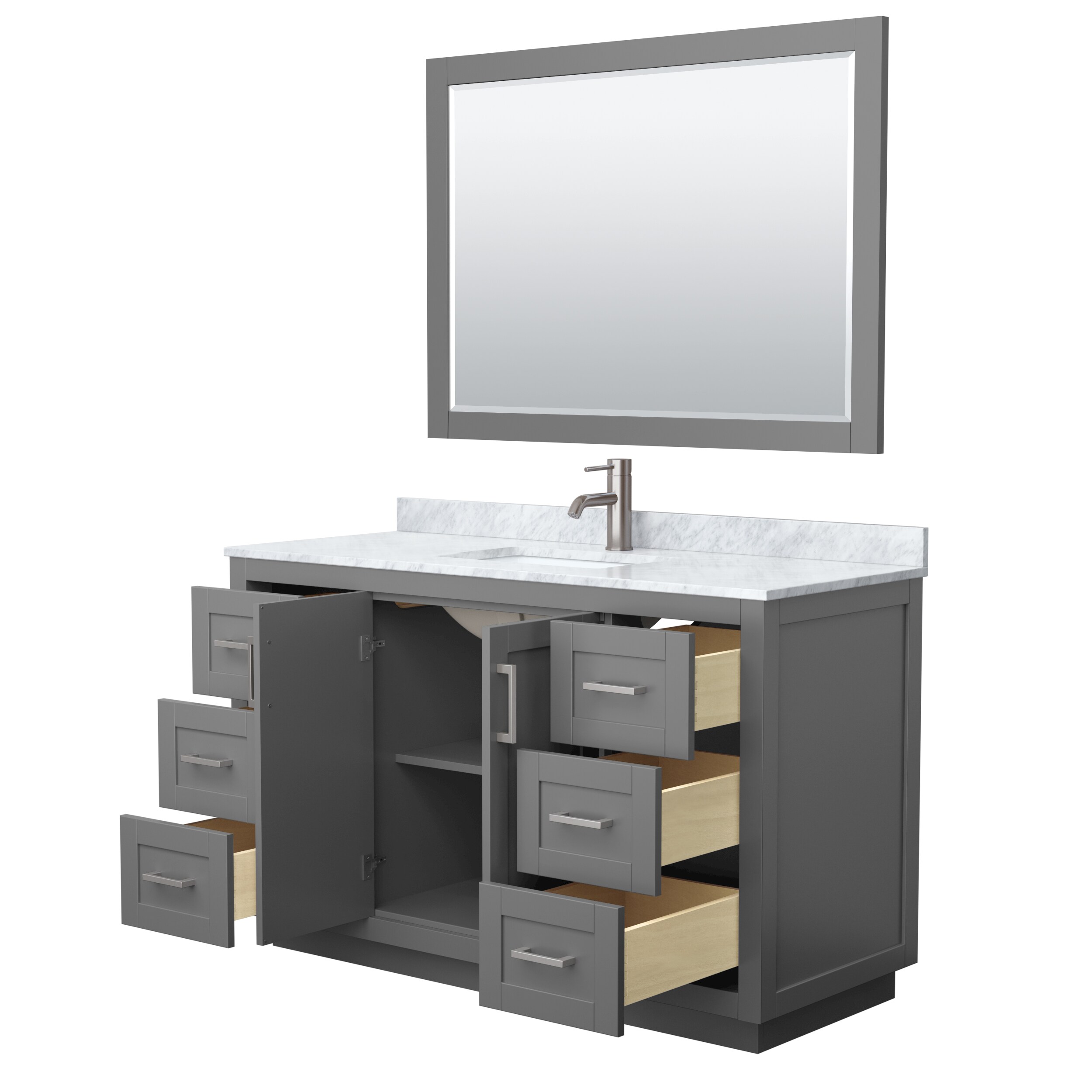 Wyndham Collection WCF292954SKGCMUNSM46 Bath-Vanity-Combo - View #3
