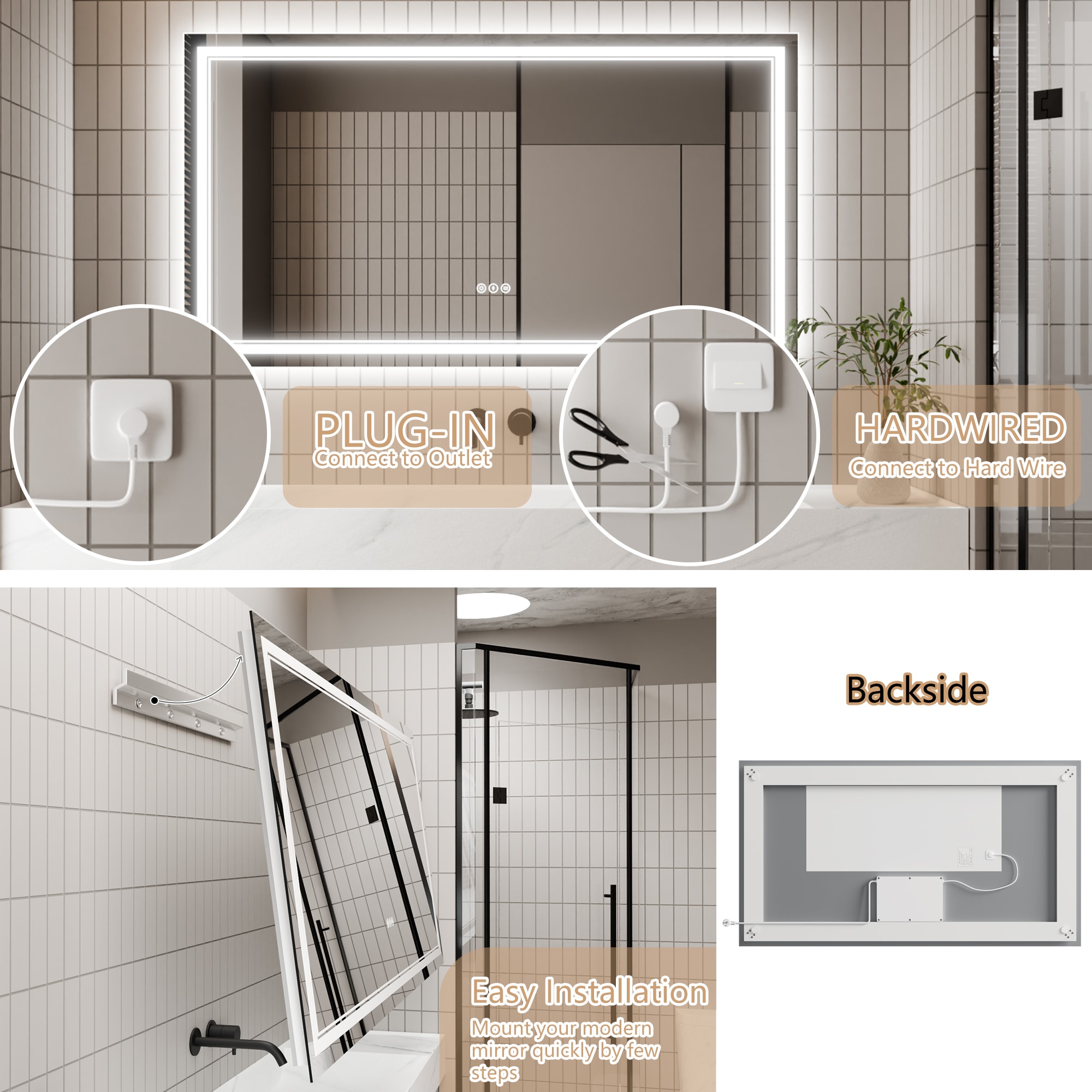 AAZJ JDEX-TF06MR3055 Framed-Bath-Mirrors - View #5
