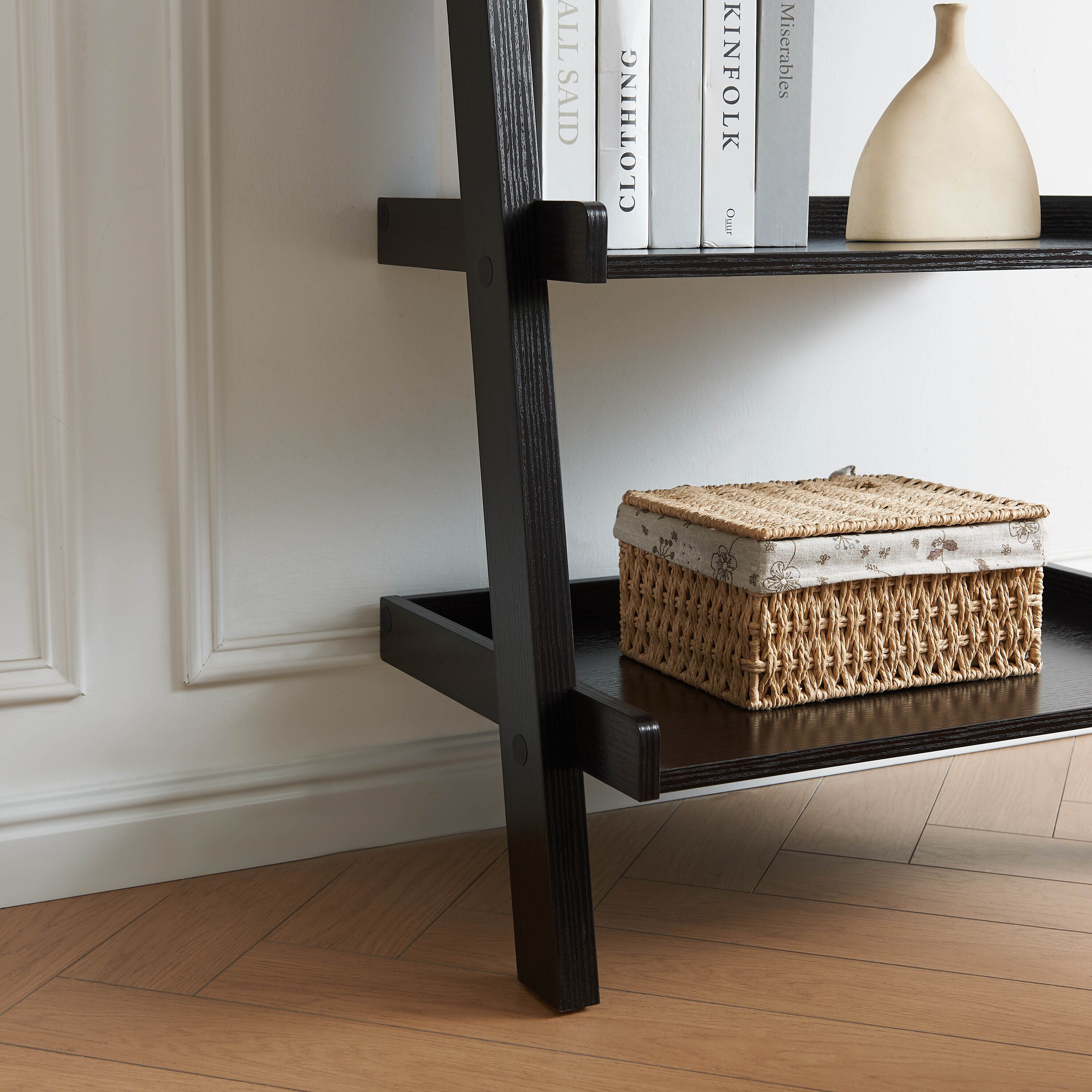 GDFStudio Weston Modern Ladder Bookcase with Five Multi-Depth Shelves ...