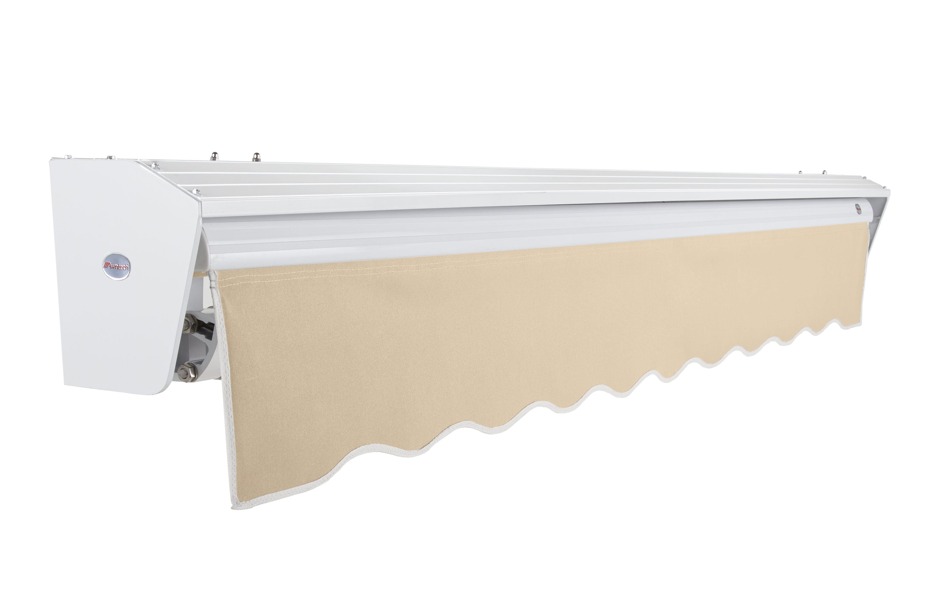 Awntech Destin Right Motor 168-in Wide X 120-in Projection Tan Solid ...