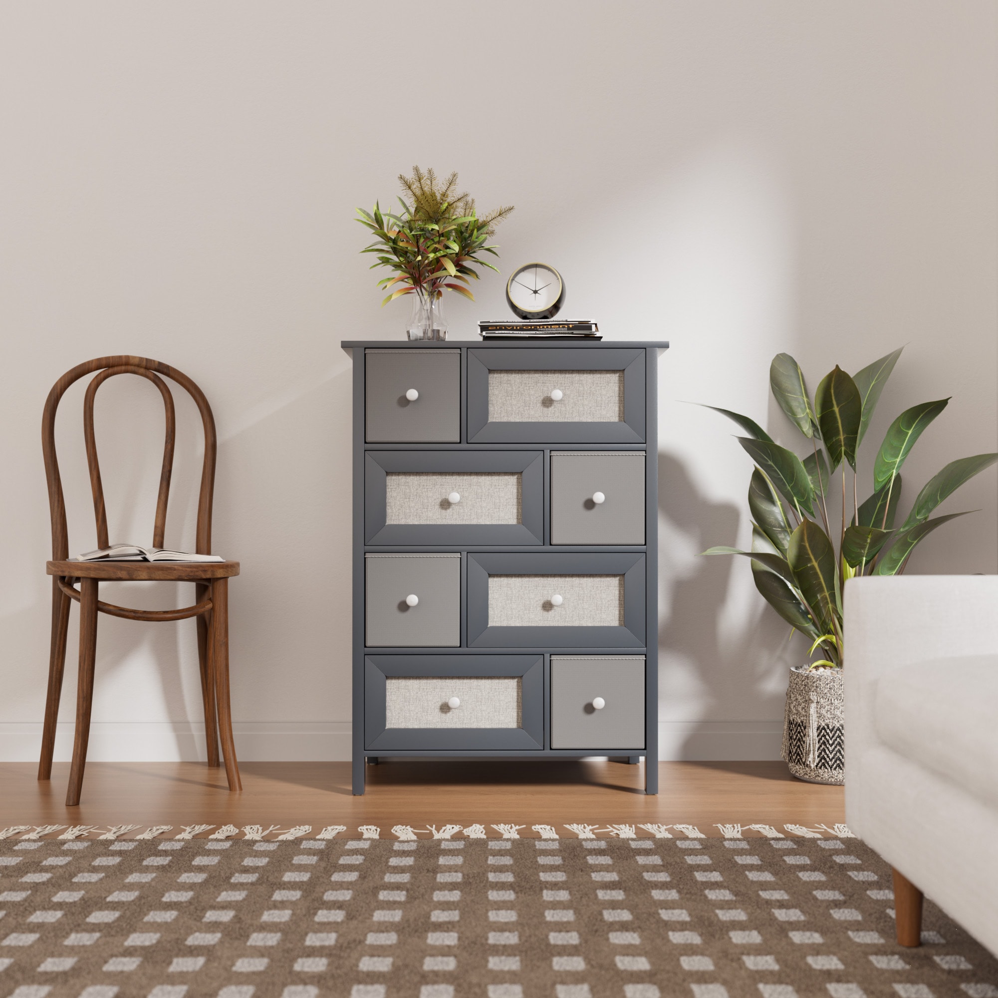 VOUA SAF-QFBY8-DG 27.56-in W Gray Accent Cabinet