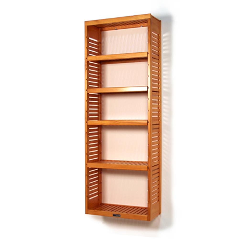 John Louis Home 2.225ft W x 72ft H Honey Maple Ventilated Shelving