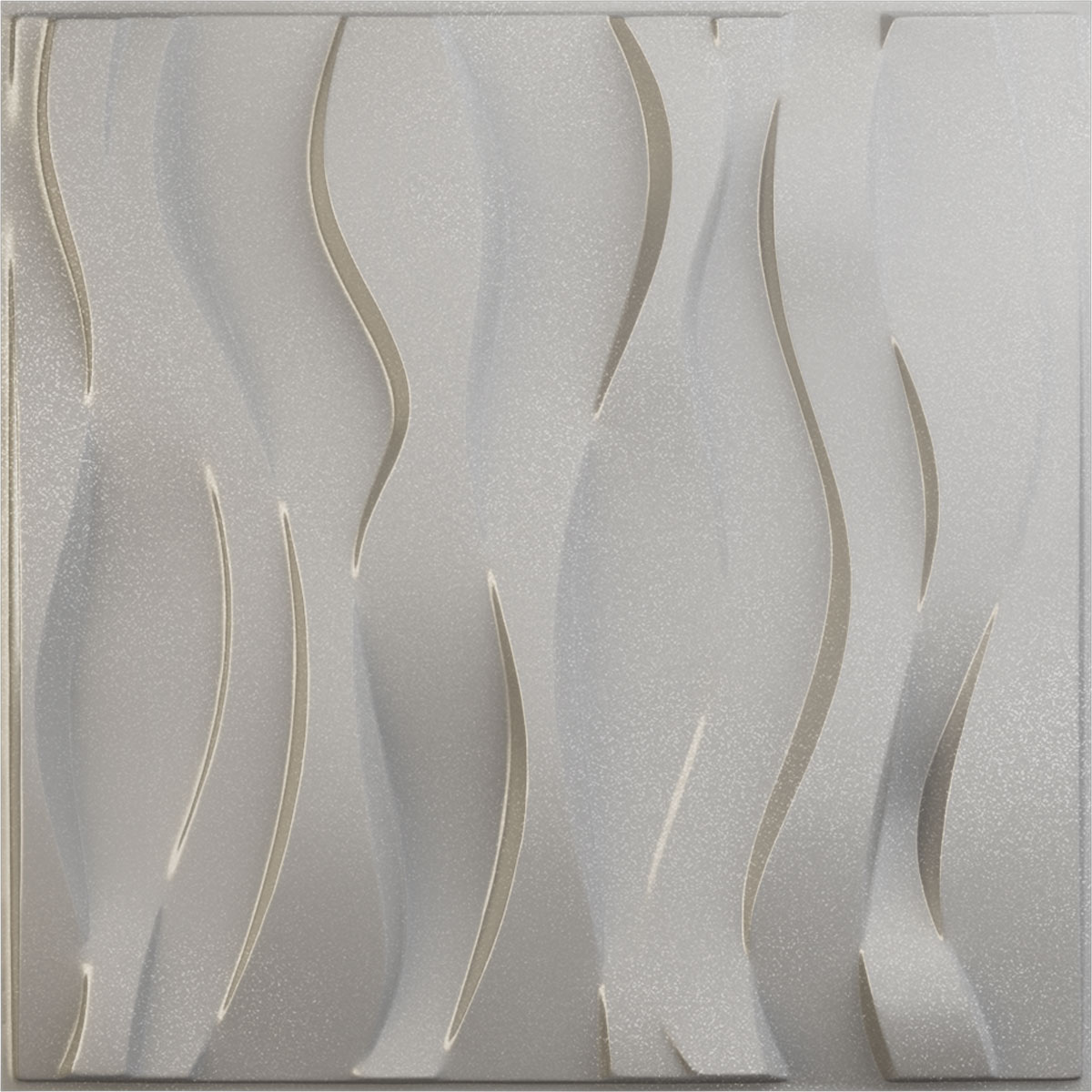 Ekena Millwork WP20X20RVASV-CASE-12 19-5/8-in x 19-5/8-in Embossed Paintable/Stainable Silver PVC Wall Panel ( 12 -Pack, Covers