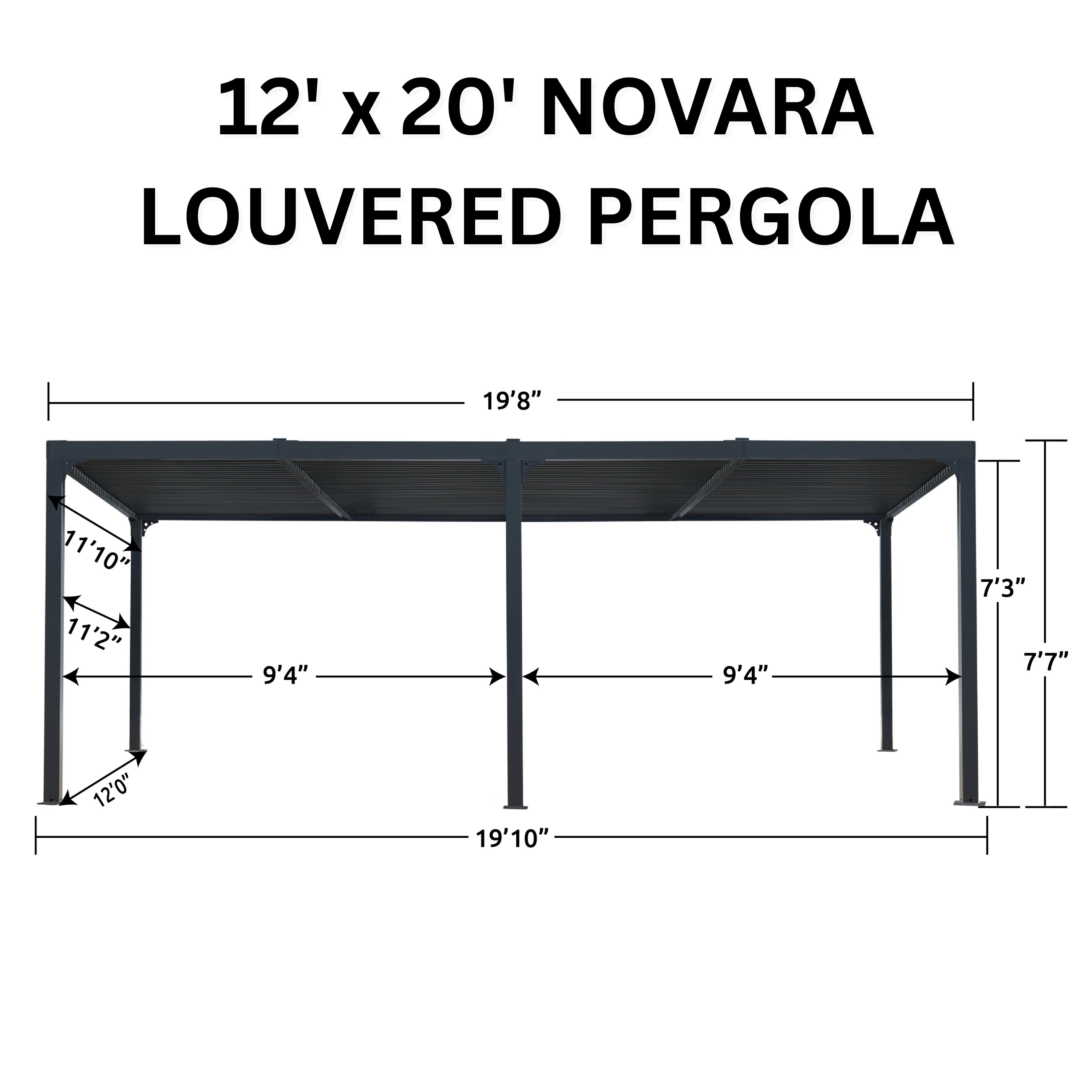 Paragon Outdoor PRH4-1220GY Pergolas-2 - View #5