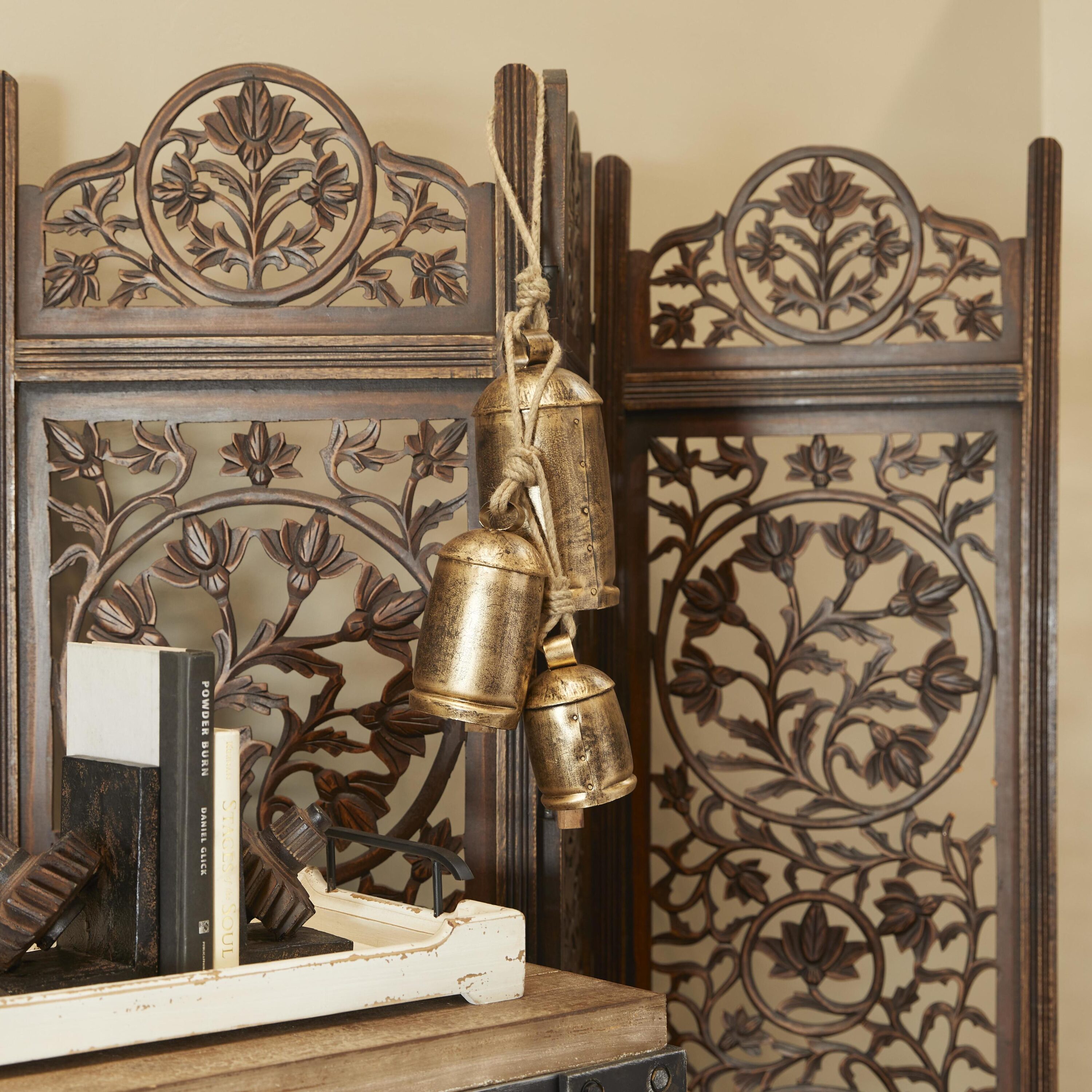 Grayson Lane 78147 3 -Pack Gold Metal Rustic Decor set