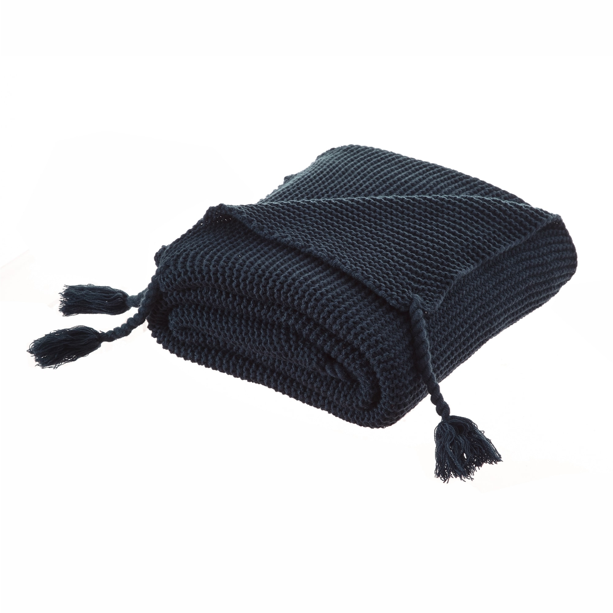 Cozy Tyme T293-30NY-LS Garrison Navy 50-in x 60-in Acrylic Throw