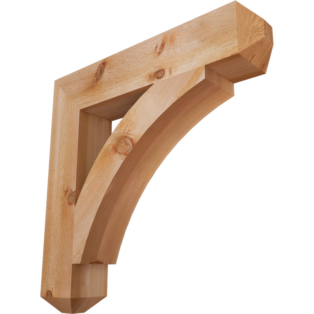 Ekena Millwork BKT06X32X32THR04RWR Thorton craftsman rough sawn 6-in x 32-in x 32-in Western red cedar Brown Wood Standard bracket