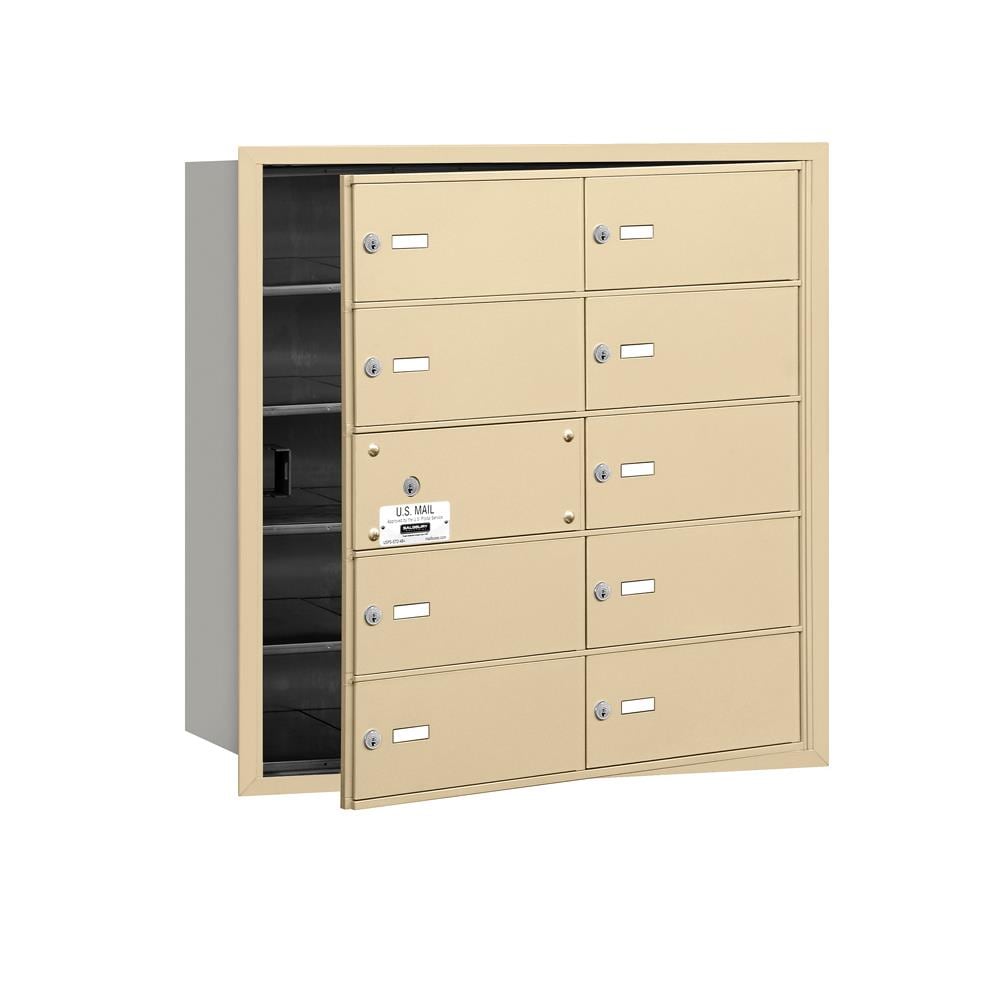 SALSBURY INDUSTRIES 3610SFU Recessed Mount Brown Metal Extra Large Lockable Cluster Mailbox