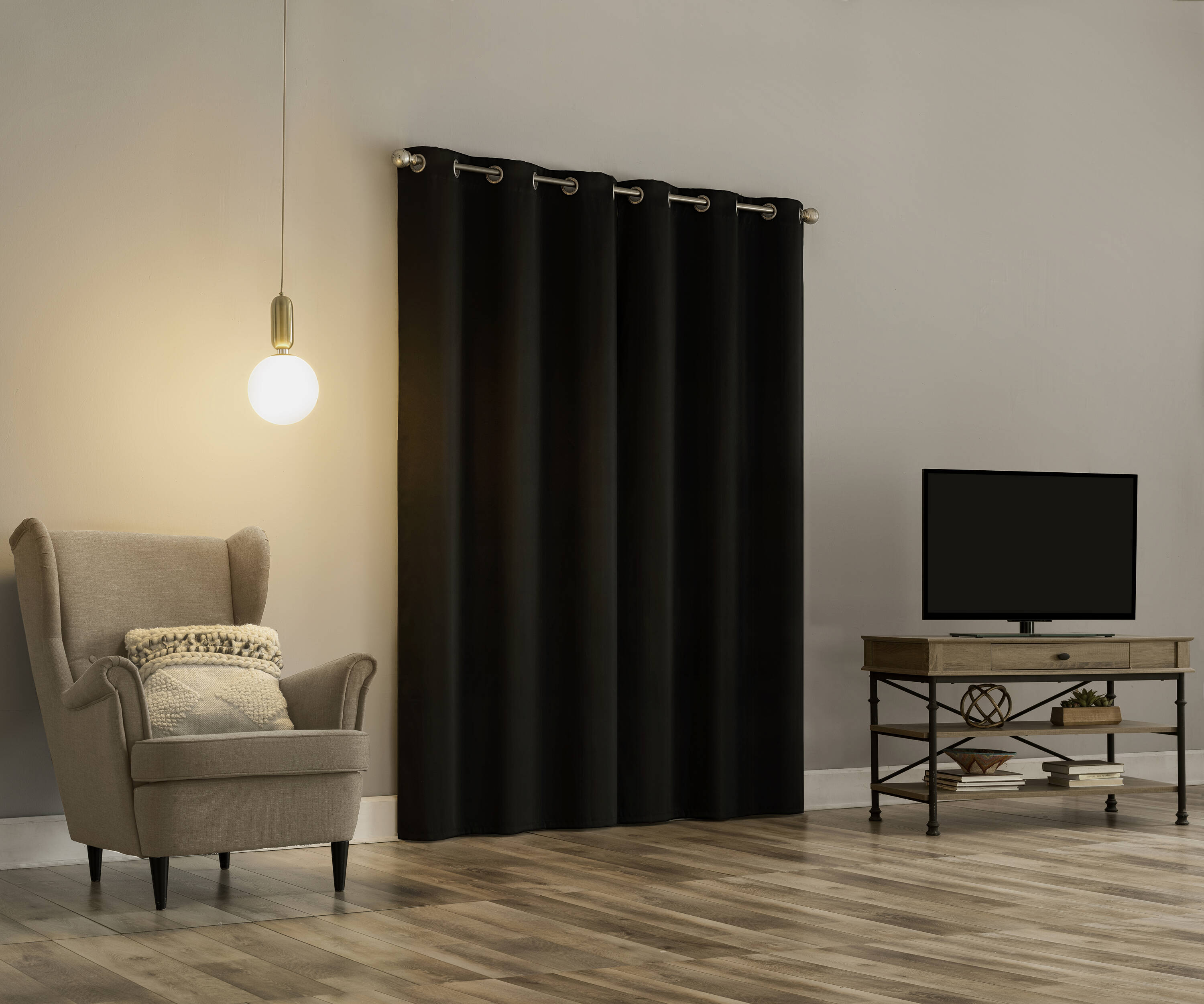 Sun Zero DOUGLAS 74X84 BLACK curtains - View #5