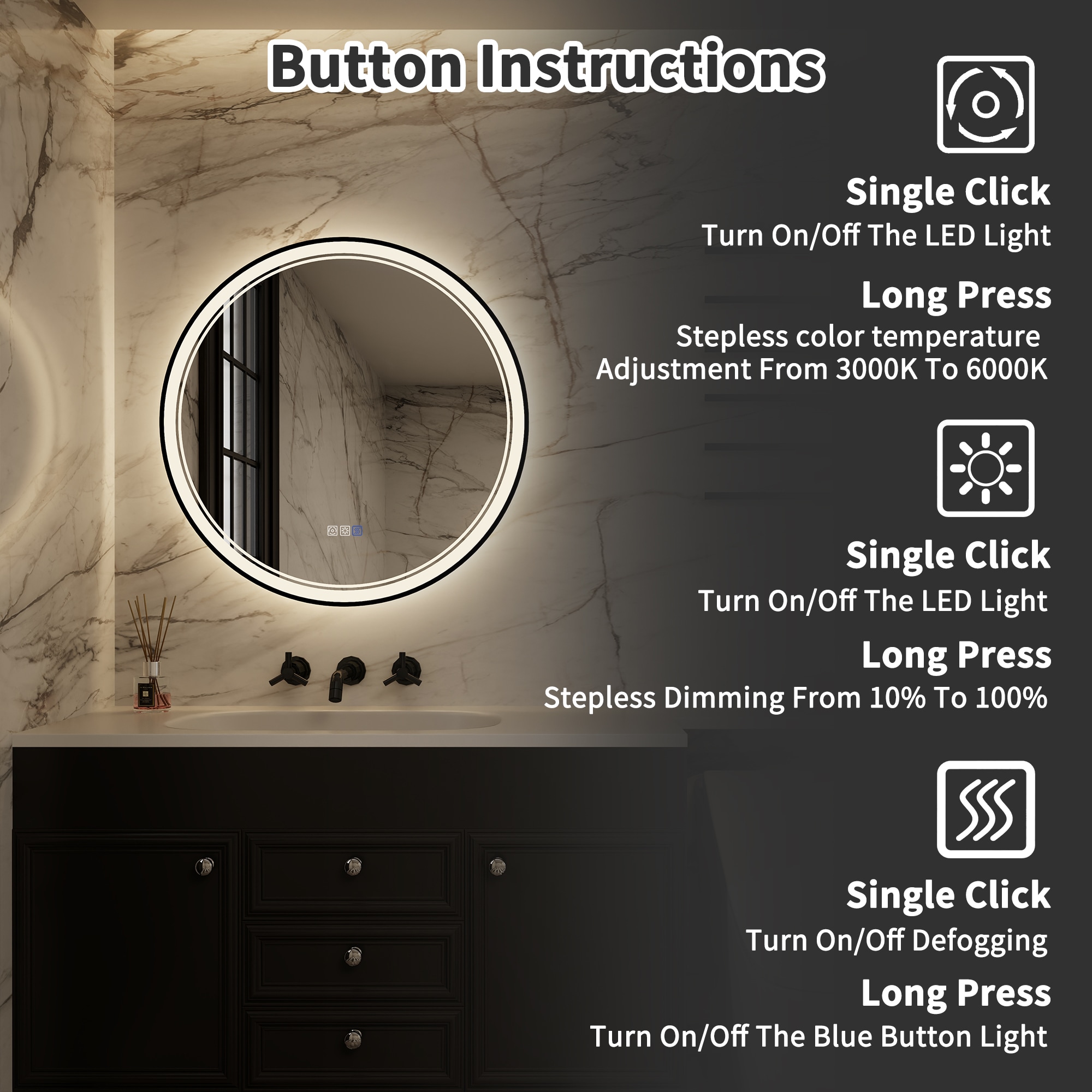 ExBrite DHBM2432BX Framed-Bath-Mirrors - View #4