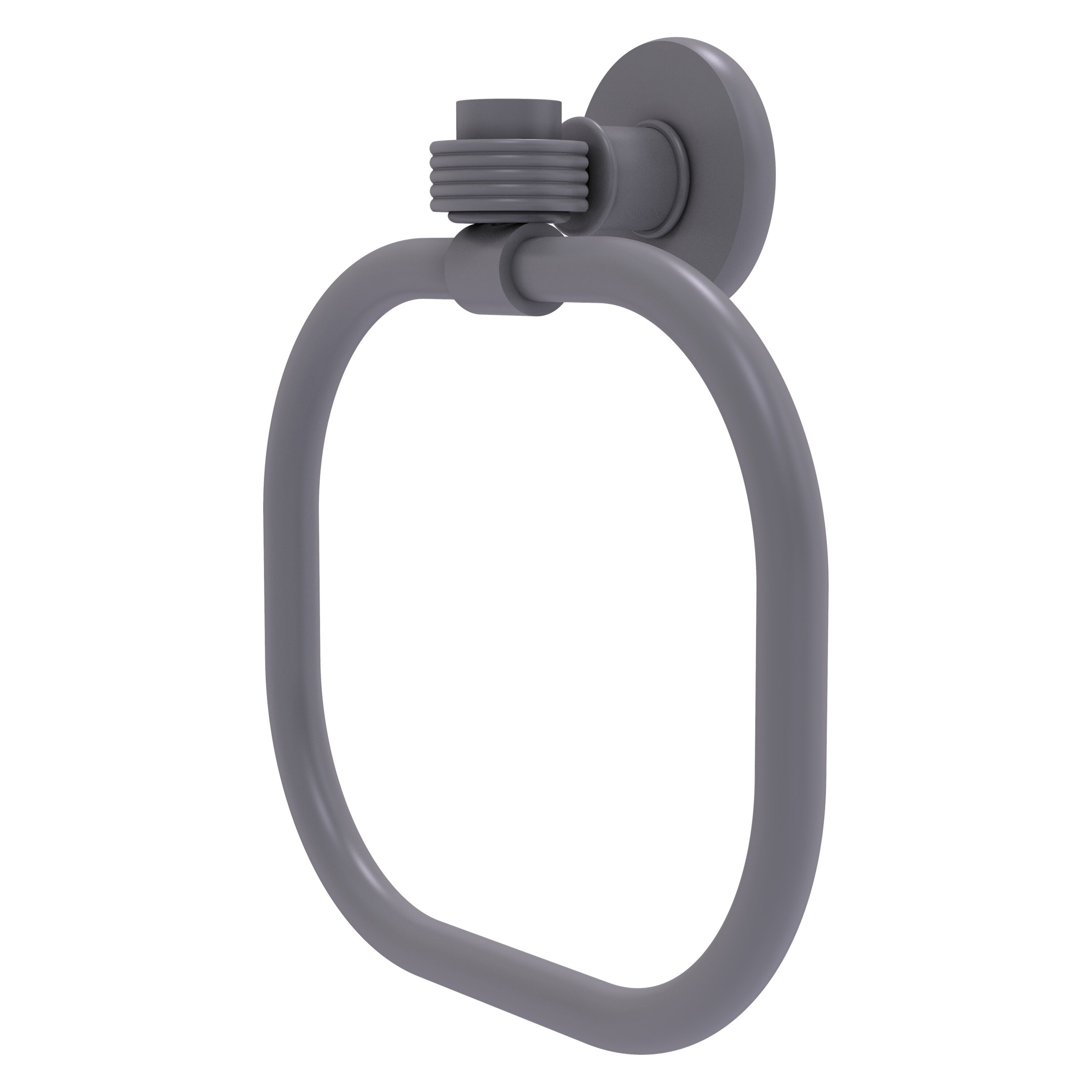 Allied Brass 2016G-GYM Continental Matte Gray Wall mount Single Towel Ring