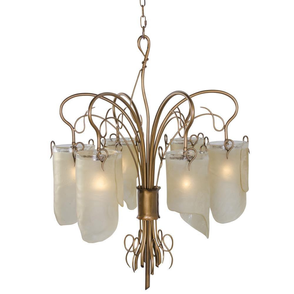 Varaluz 126C06HO Soho 6 -Light Brown Transitional For Use in Bedrooms, Dining Rooms, Foyers, Kitchens, Living Rooms Chandelier