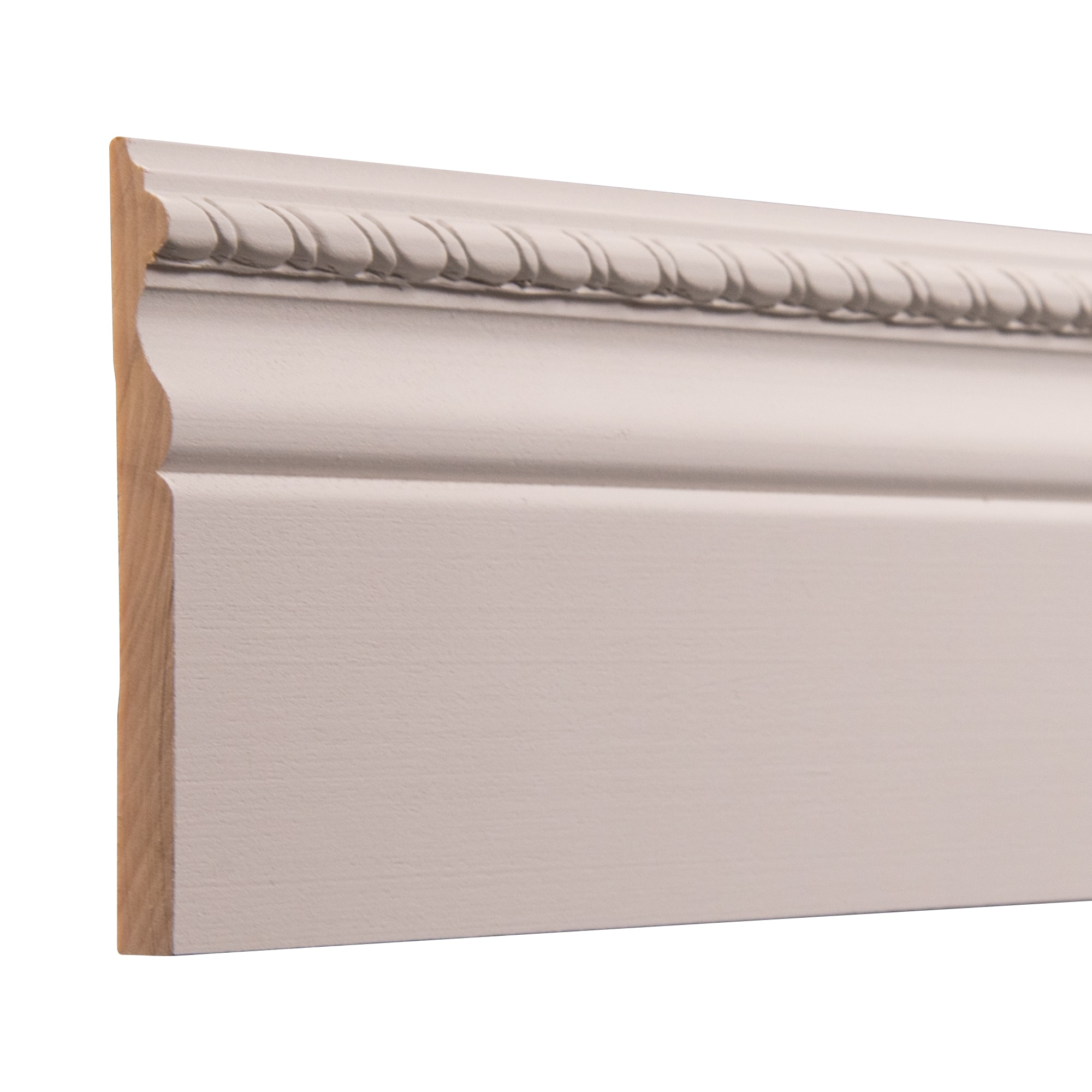 Ornamental Mouldings 1630-8FTPRIM 3/8-in x 4-in x 8-ft Architectural Primed White hardwood 1630 Baseboard Moulding