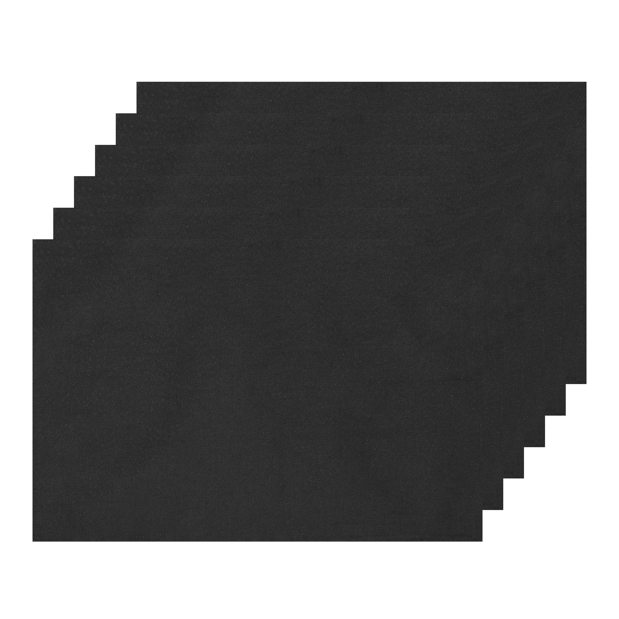 Unique Bargains Placemats 6pcs Heat Resistant Place Mats Imitation Linen Place Mat Table Mats 19x13 inch Black #S25120800UX5318