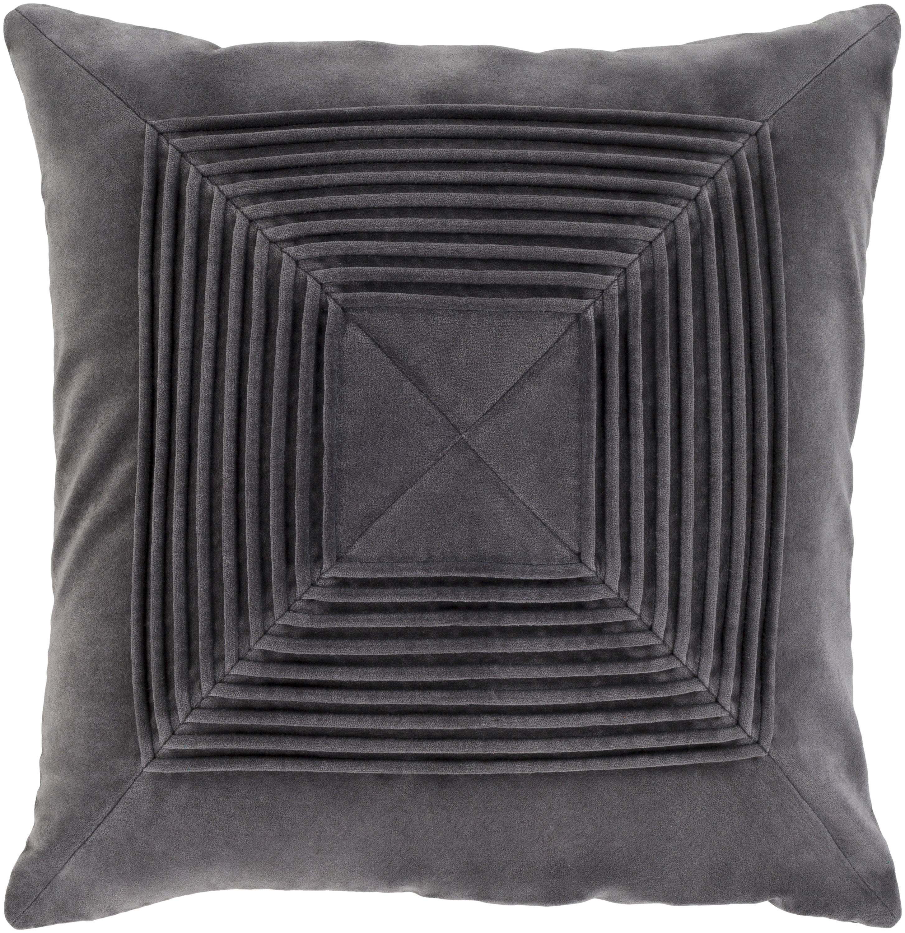 Surya AKA004-2222 Akira 22-in x 22-in Charcoal Indoor Decorative Cover