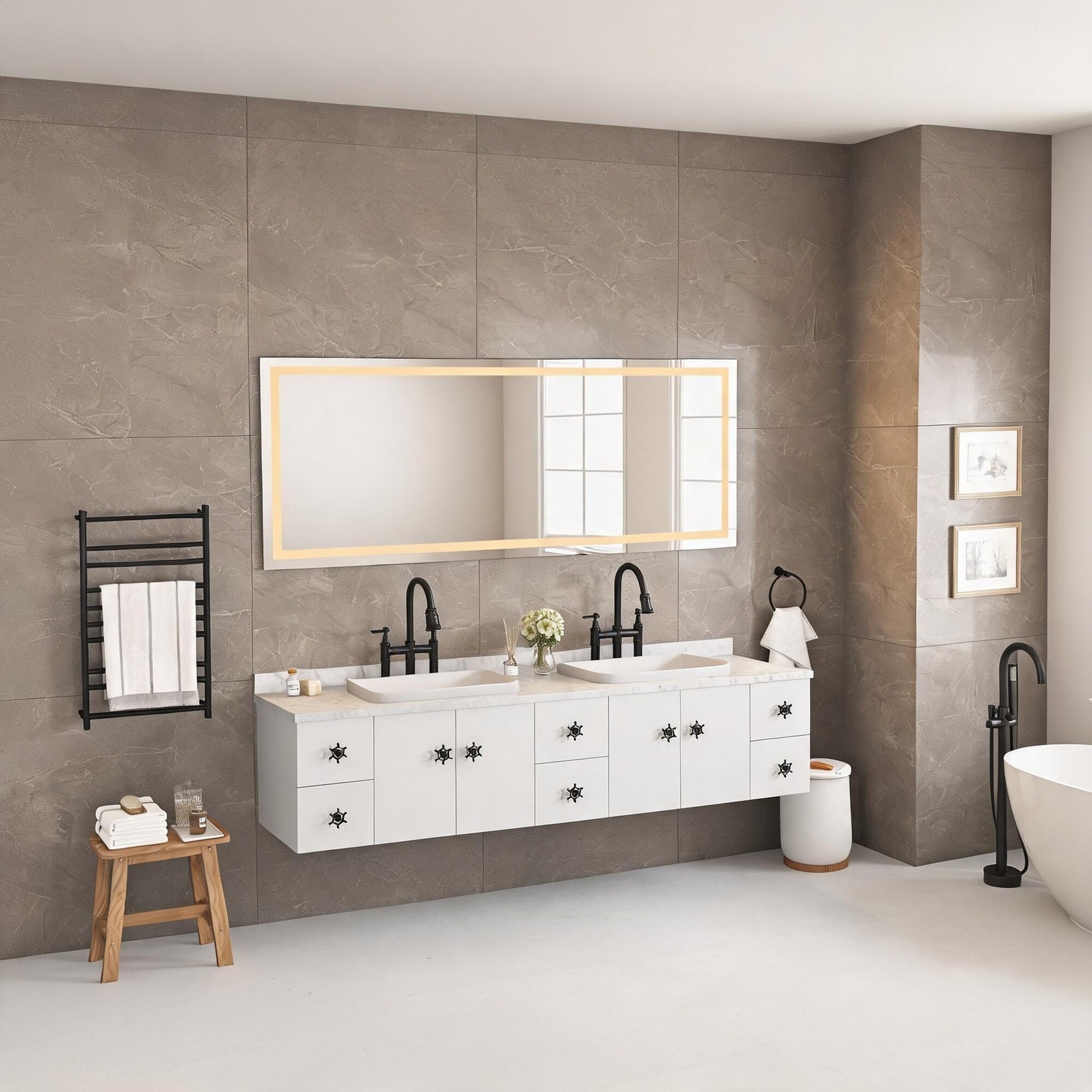 IAK ZYM100695 Framed-Bath-Mirrors - View #3