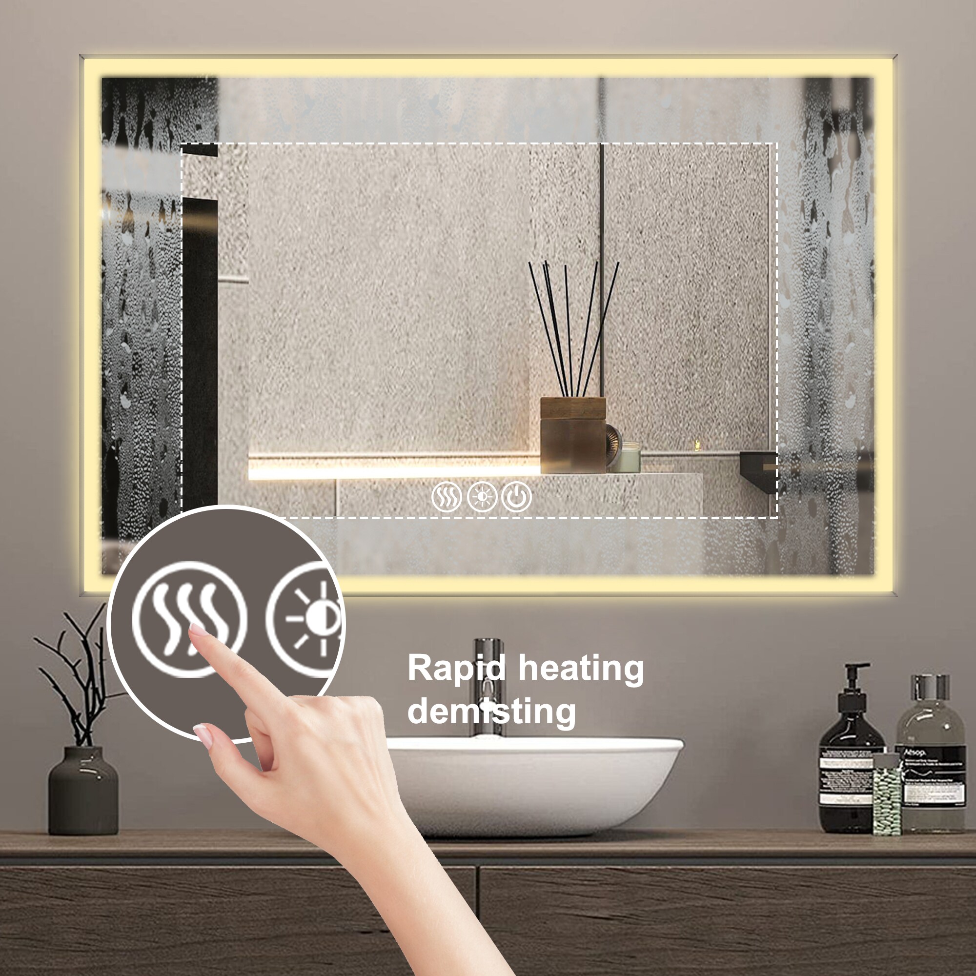 WELLFOR GIZQCS89P00 Framed-Bath-Mirrors - View #7