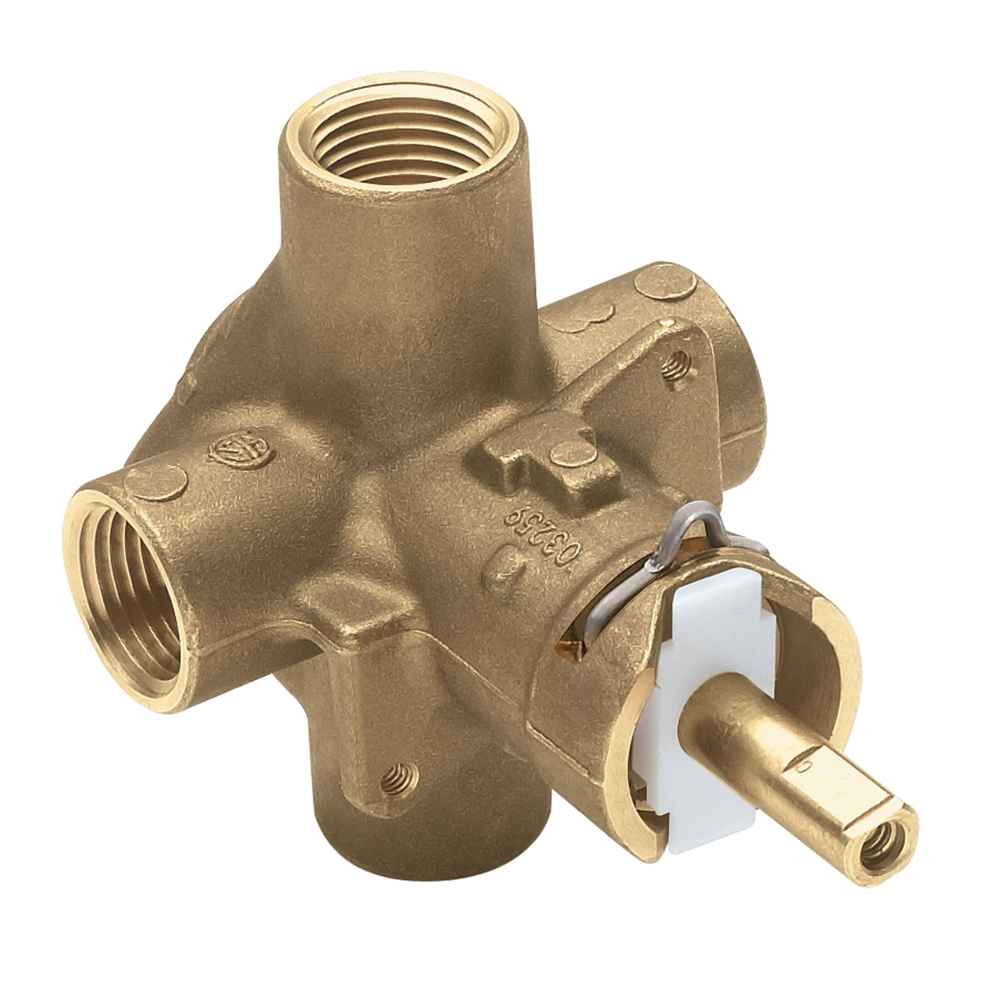 Numhew 0.5in IPS 4-Port Brass Pressure Balancing Tub and Shower Valve #NHBEN34086
