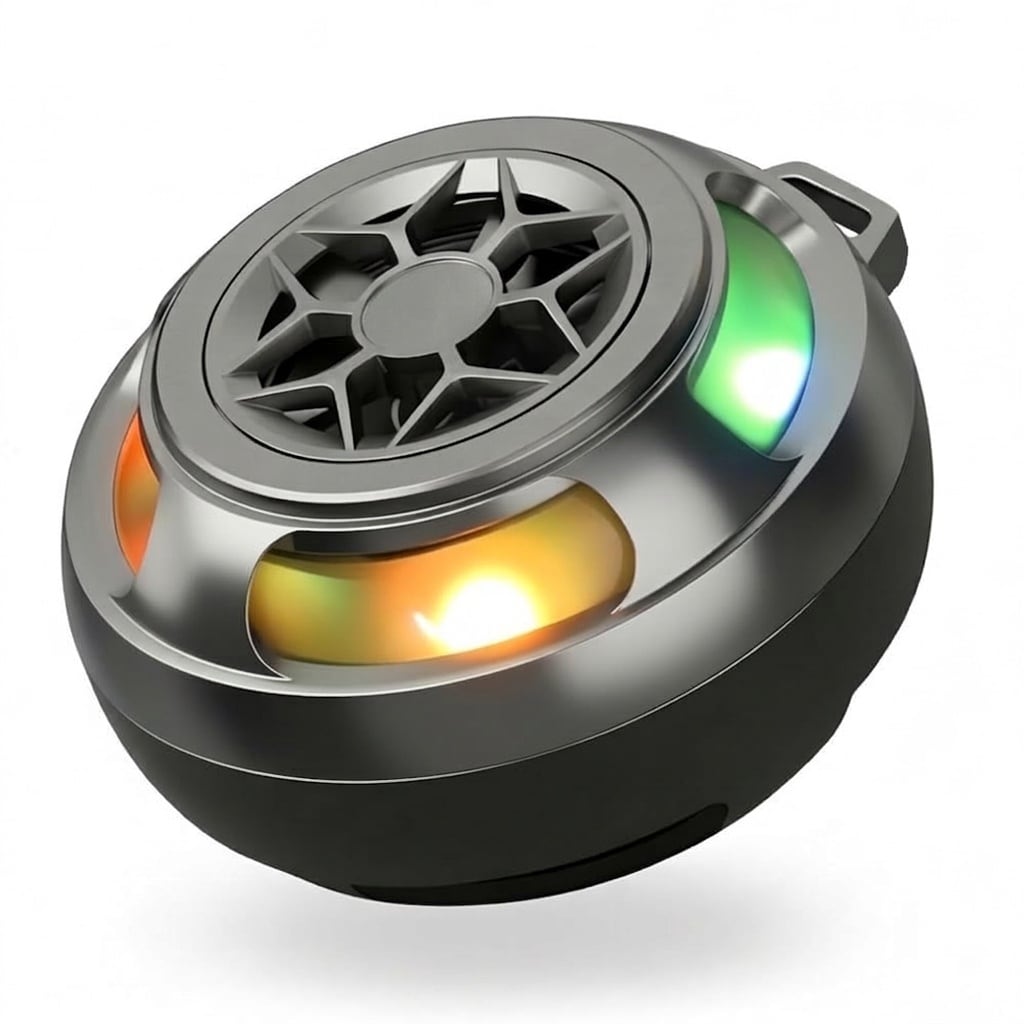 Misopily Metal Fidget Spinner with Bluetooth Speaker 1 Piece Silent Bearing RGB Light Portable Mini HD Sound Toy for Adults Men Anxiety Relief #LMS0423S11