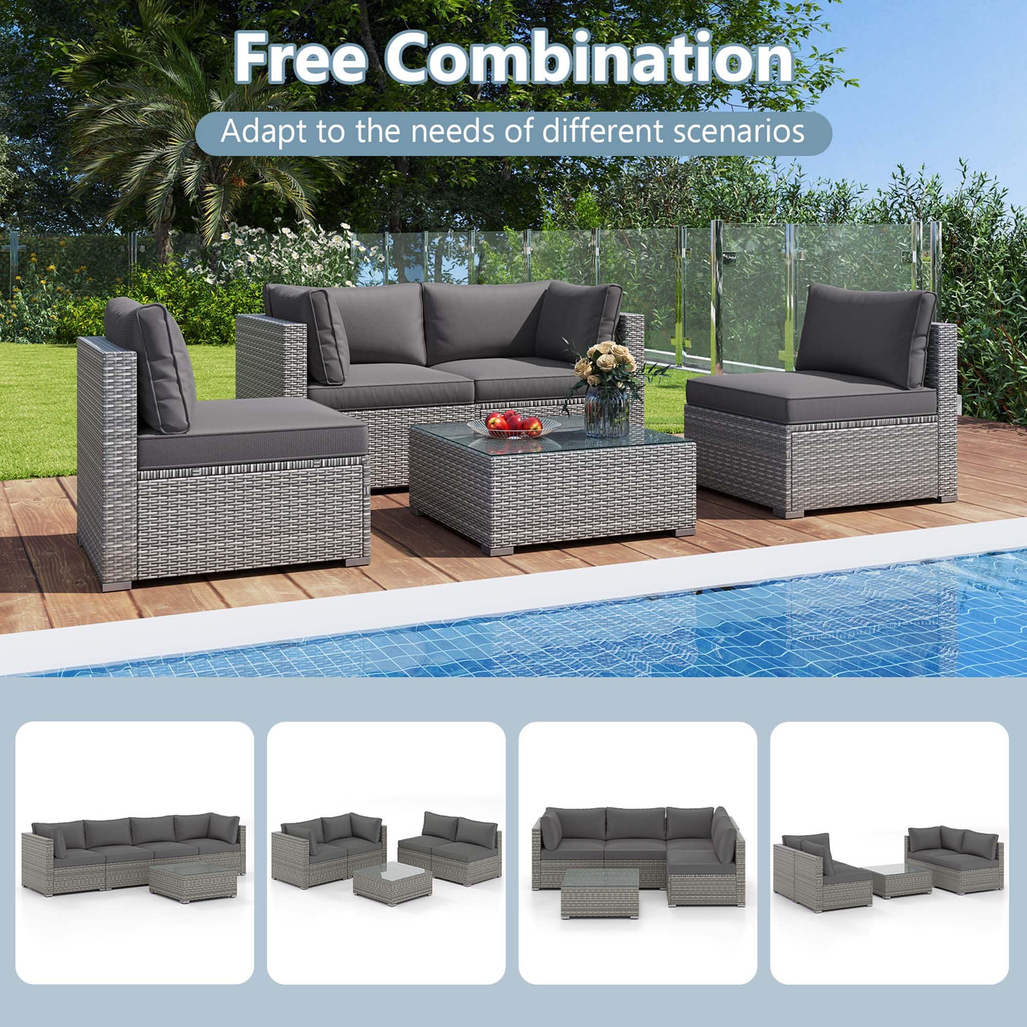 Costway HCST06329 Patio-Conversation-Sets - View #5