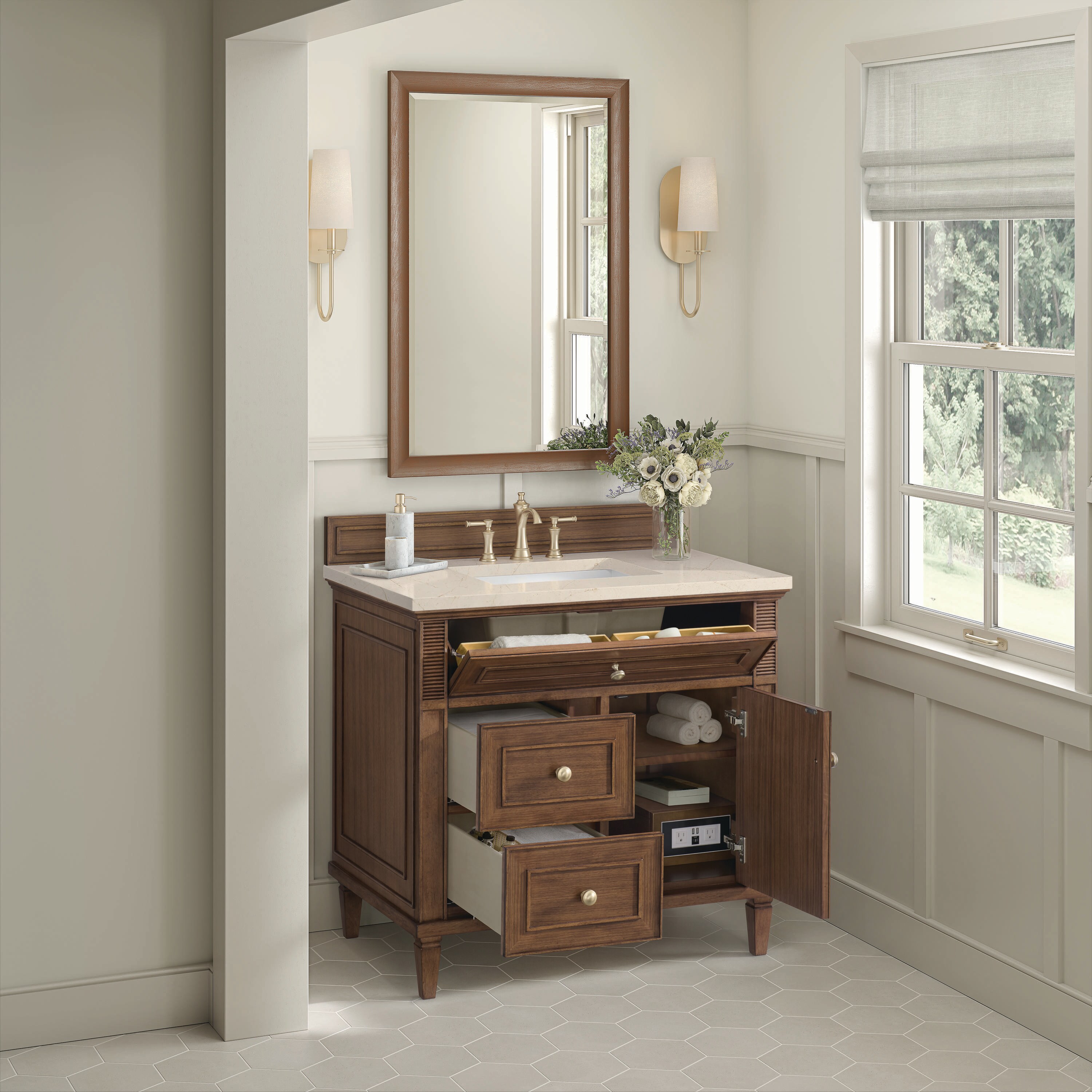 James Martin Vanities 424-V36-WLT-3EMR Bath-Vanity-Combo - View #4