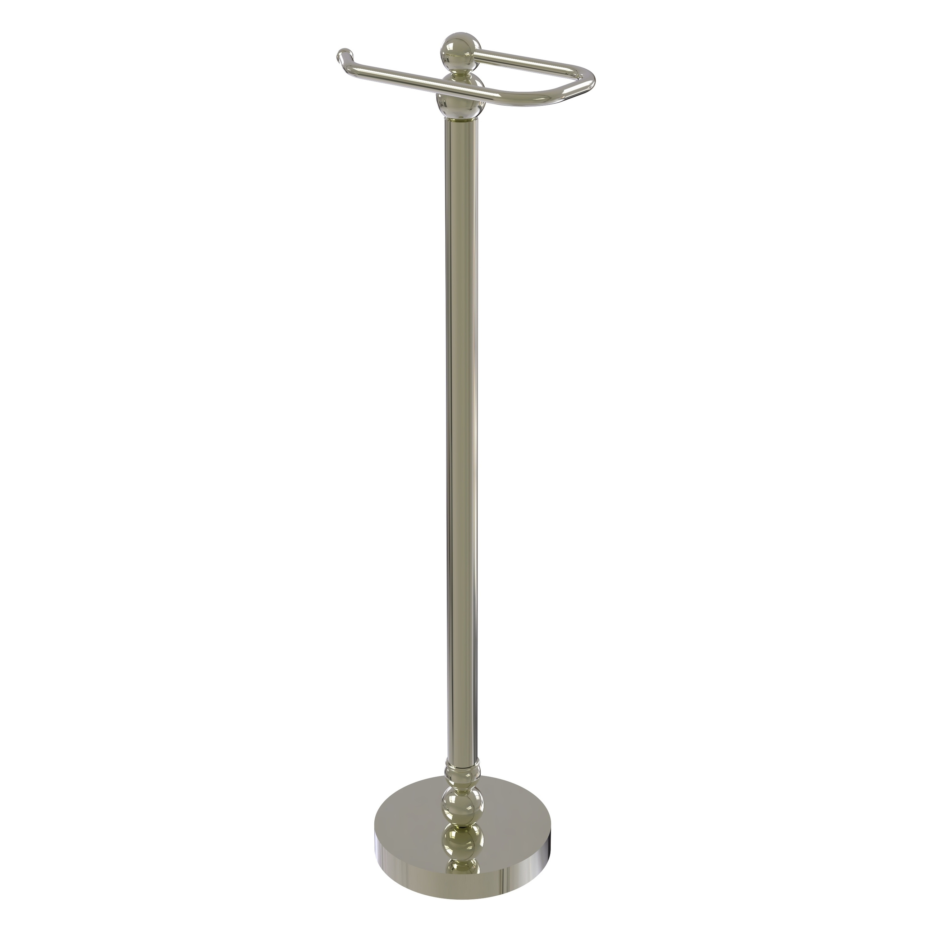 Allied Brass BL-29-PNI Bolero Polished Nickel Freestanding Single post Toilet Paper Holder 1 -Rolls